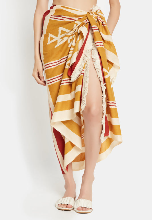 Pareo premium de azafrán