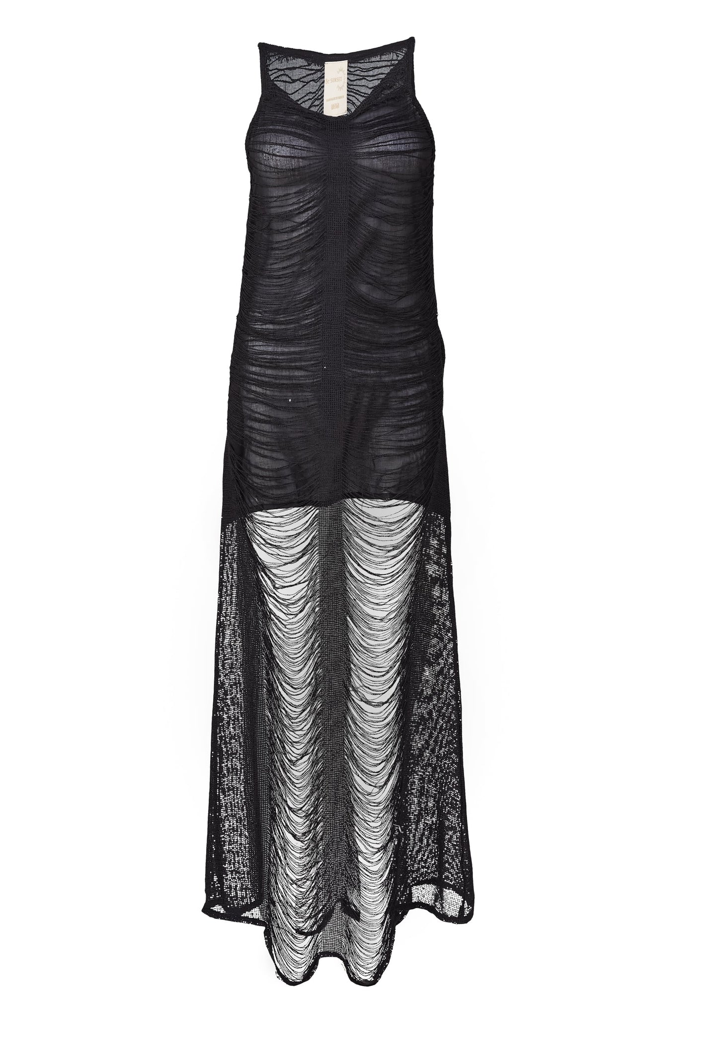 Vestido negro brillante