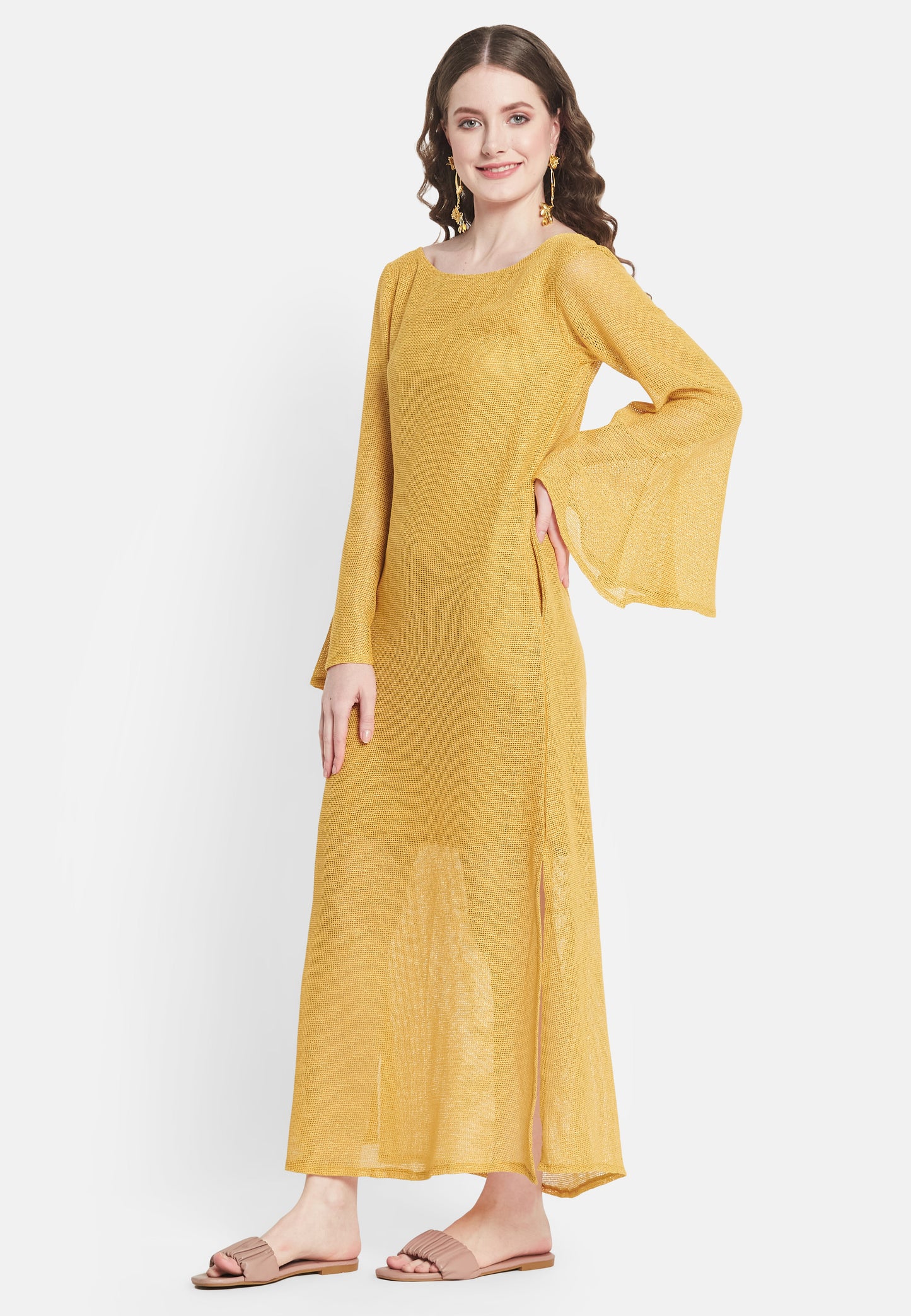 Vestido Cassia Mostaza