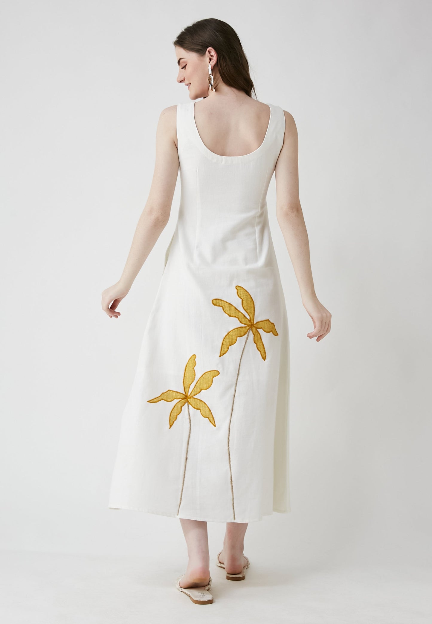 Covin White Long Dress