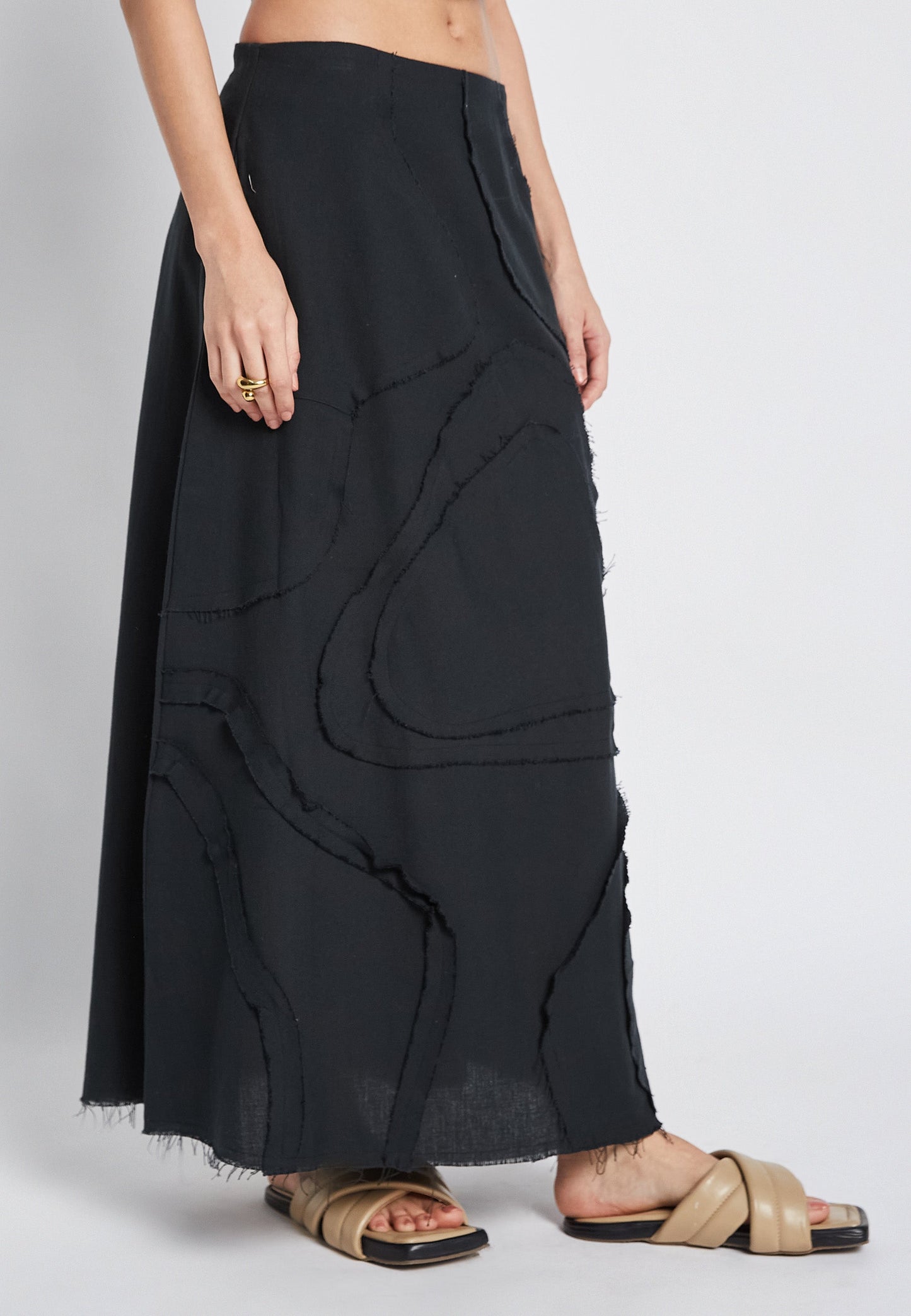 Flora Black Skirt