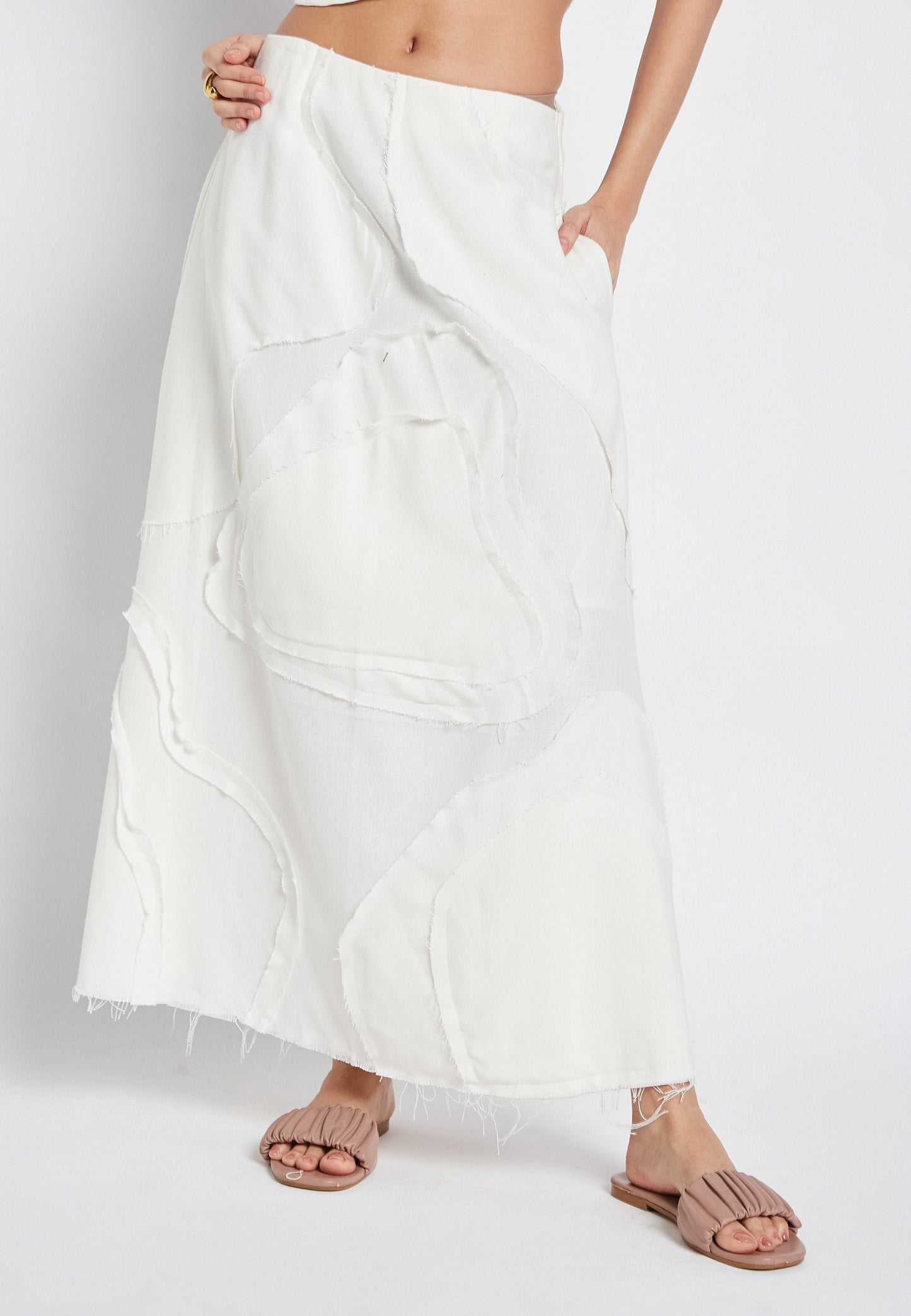 Flora White Skirt