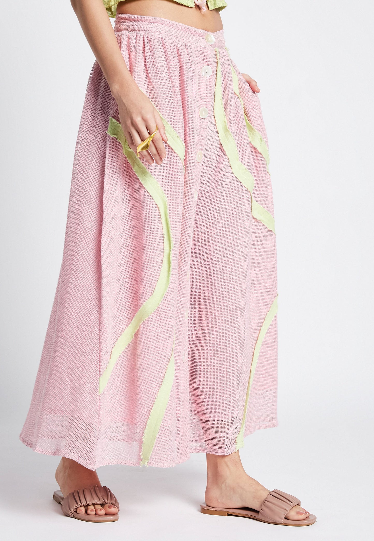 Ripple Pink Skirt