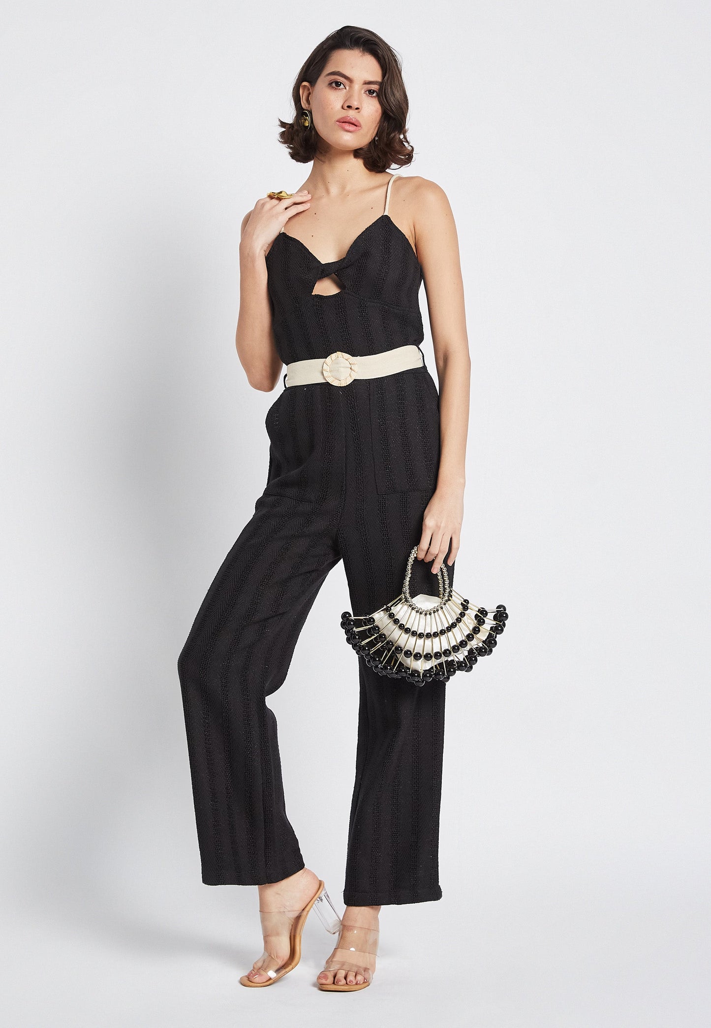 Soleil Mai Black Jumpsuit