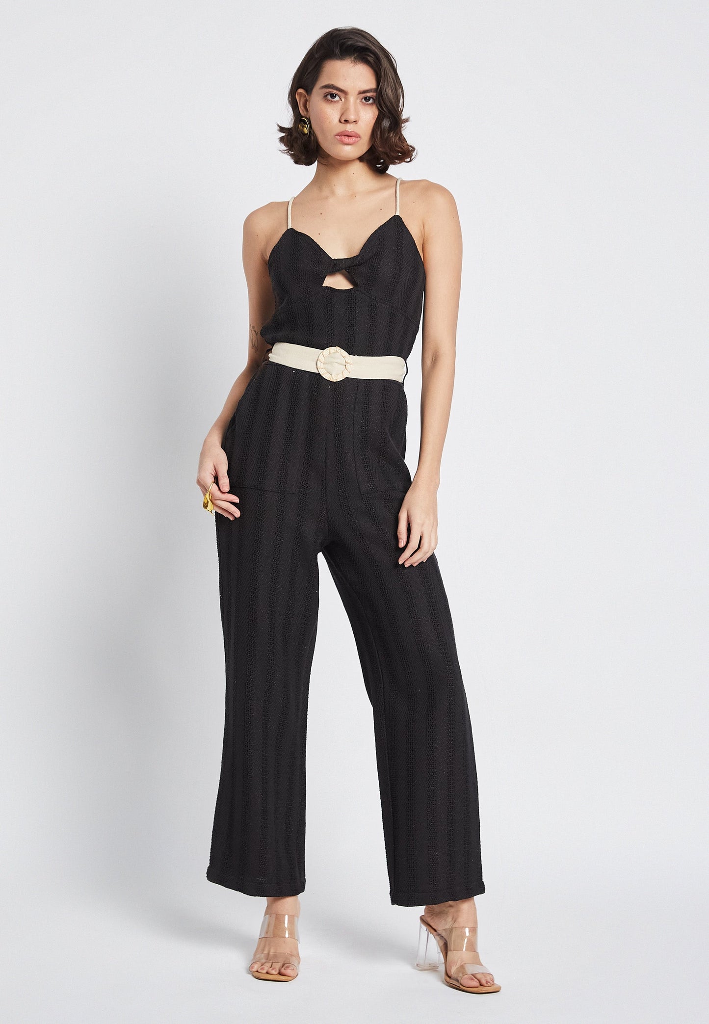 Soleil Mai Black Jumpsuit