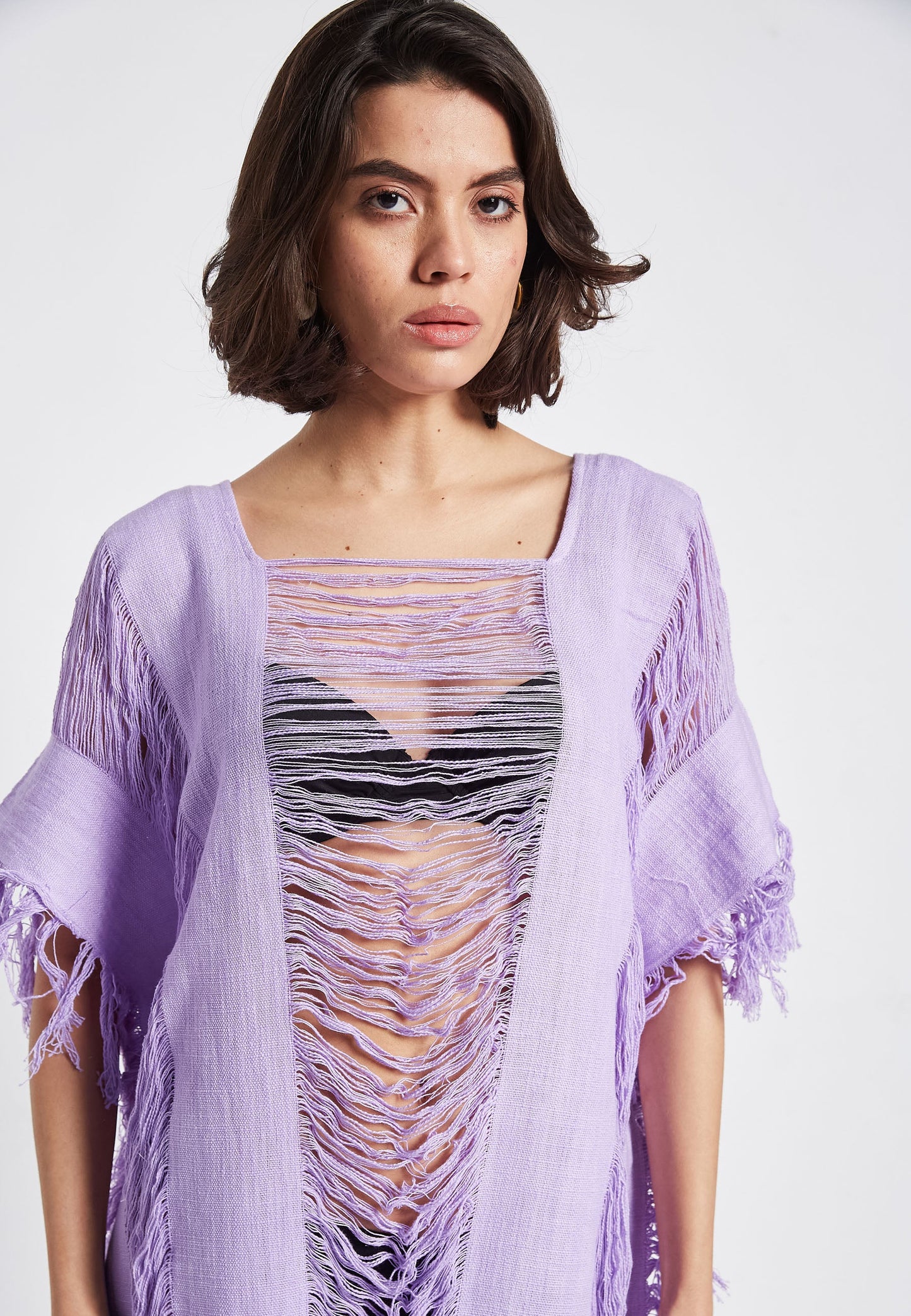 Sunlit Violet Poncho