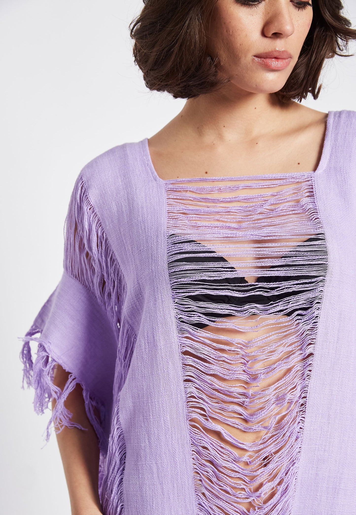 Sunlit Violet Poncho