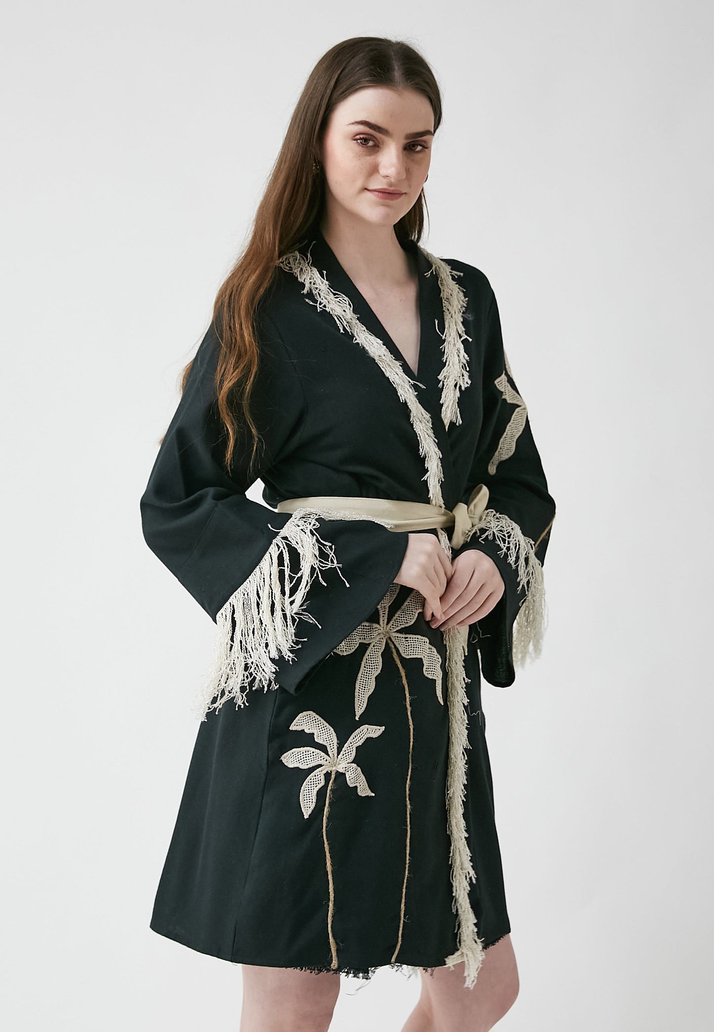 Hori Short Black Kimono