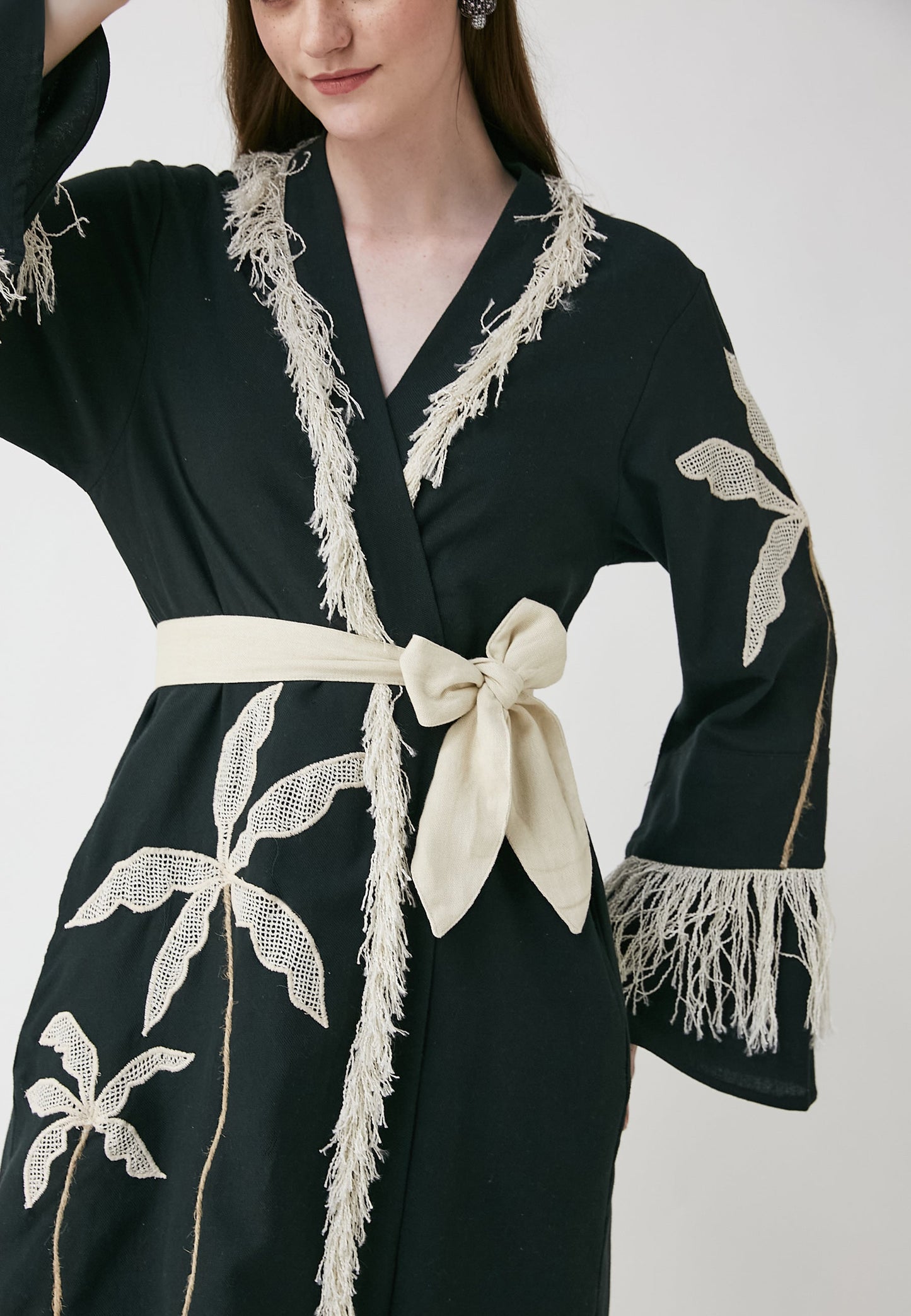 Hori Short Black Kimono