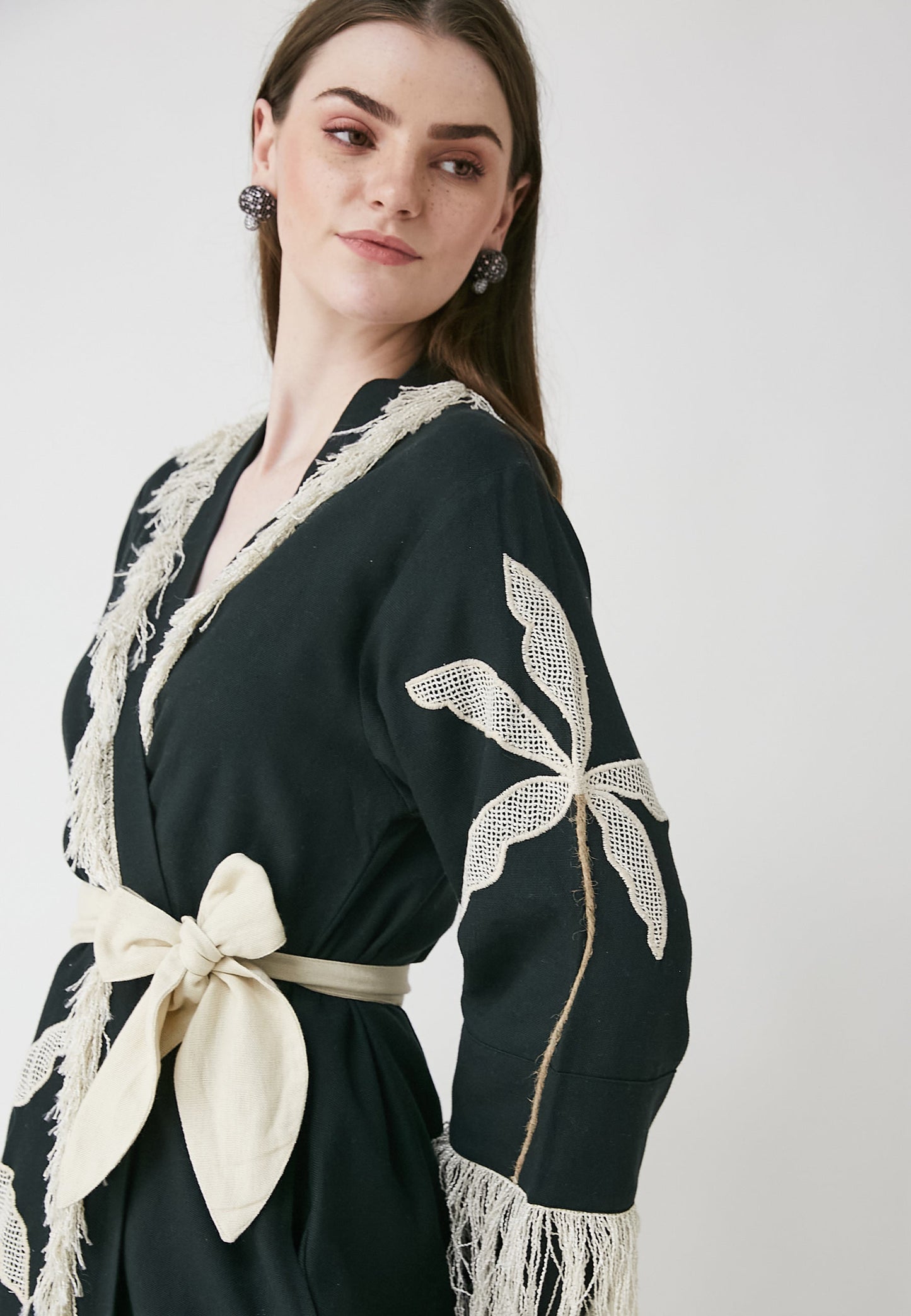 Hori Short Black Kimono