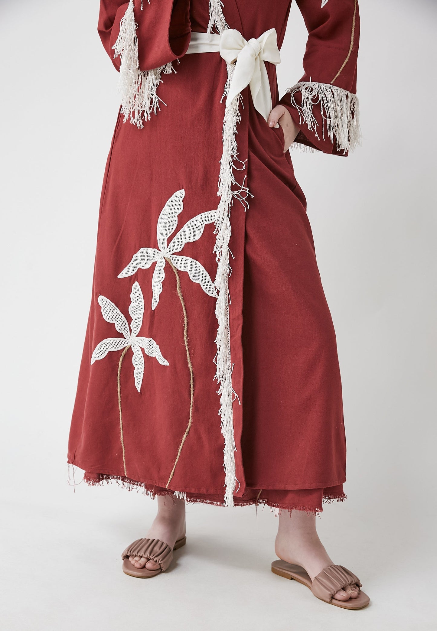 Horizon Long Cherry Kimono