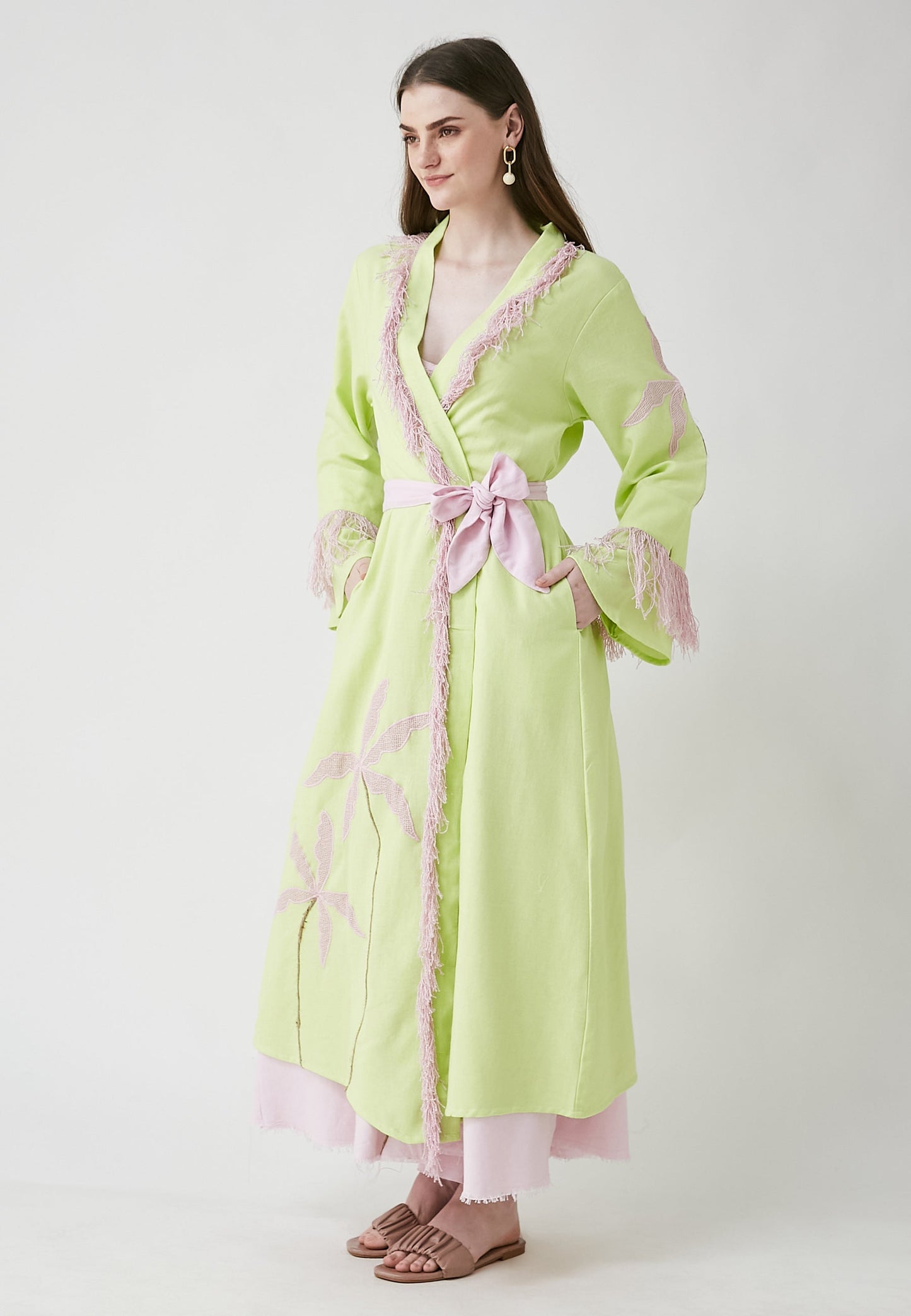 Horizon Long Lime Kimono