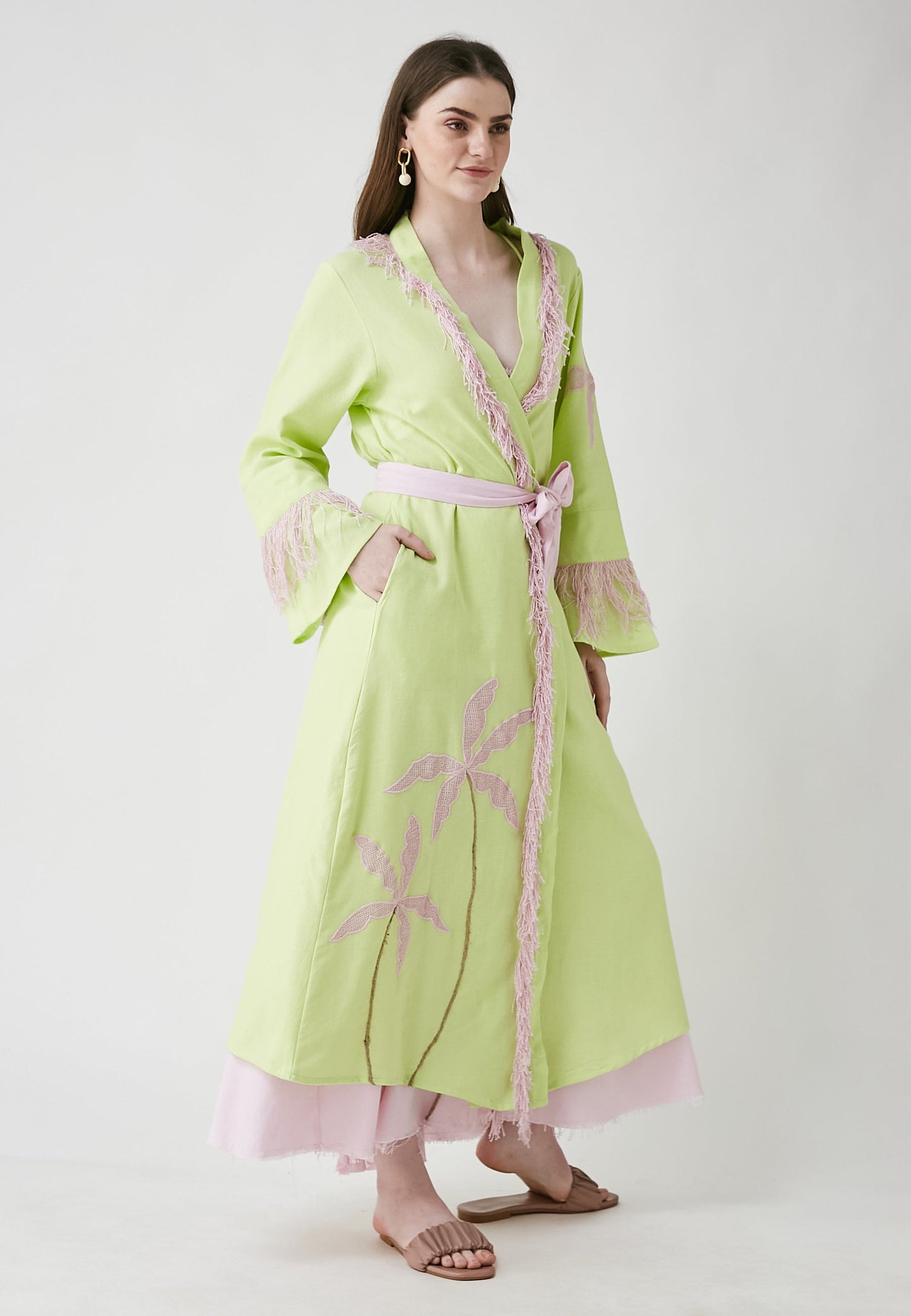 Horizon Long Lime Kimono