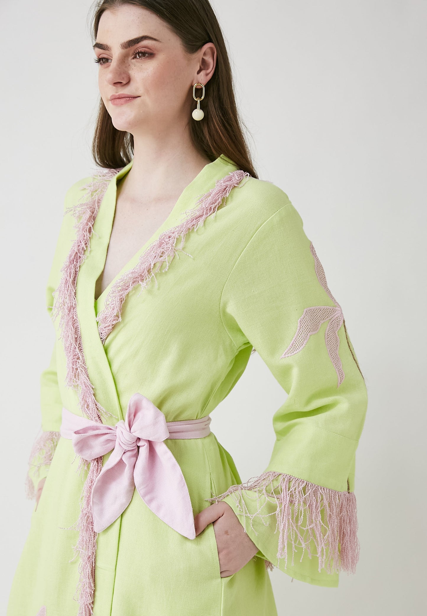 Horizon Long Lime Kimono