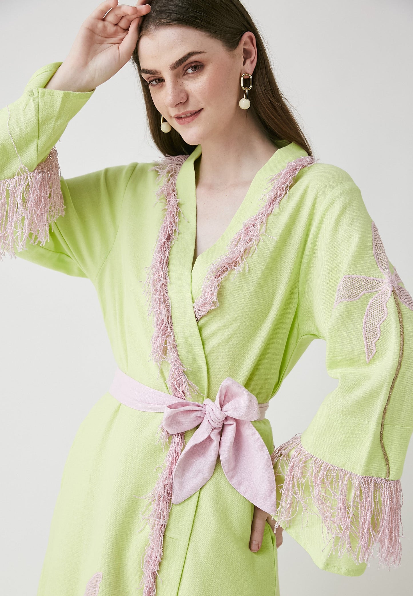 Horizon Long Lime Kimono