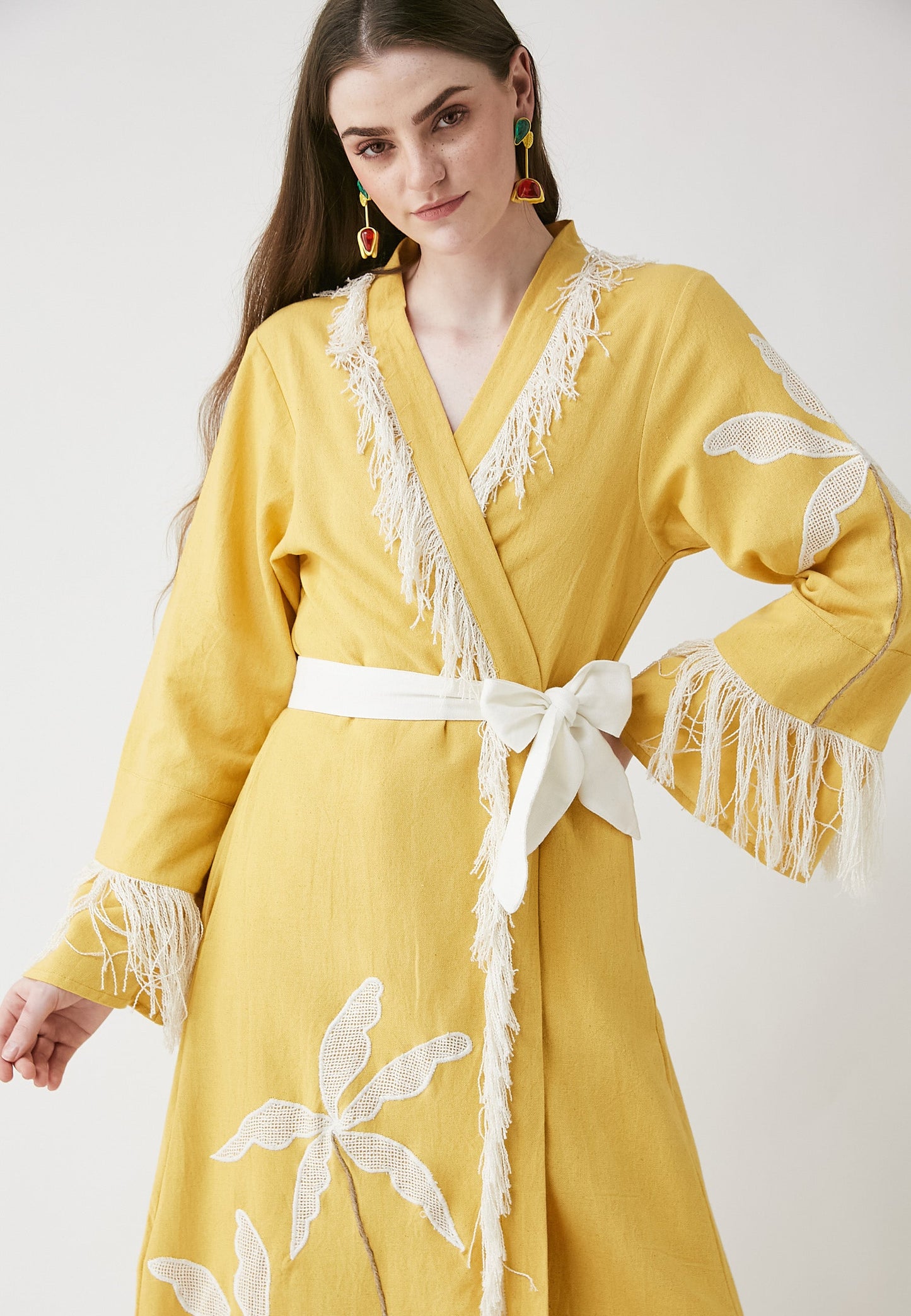 Horizon Long Mango Kimono