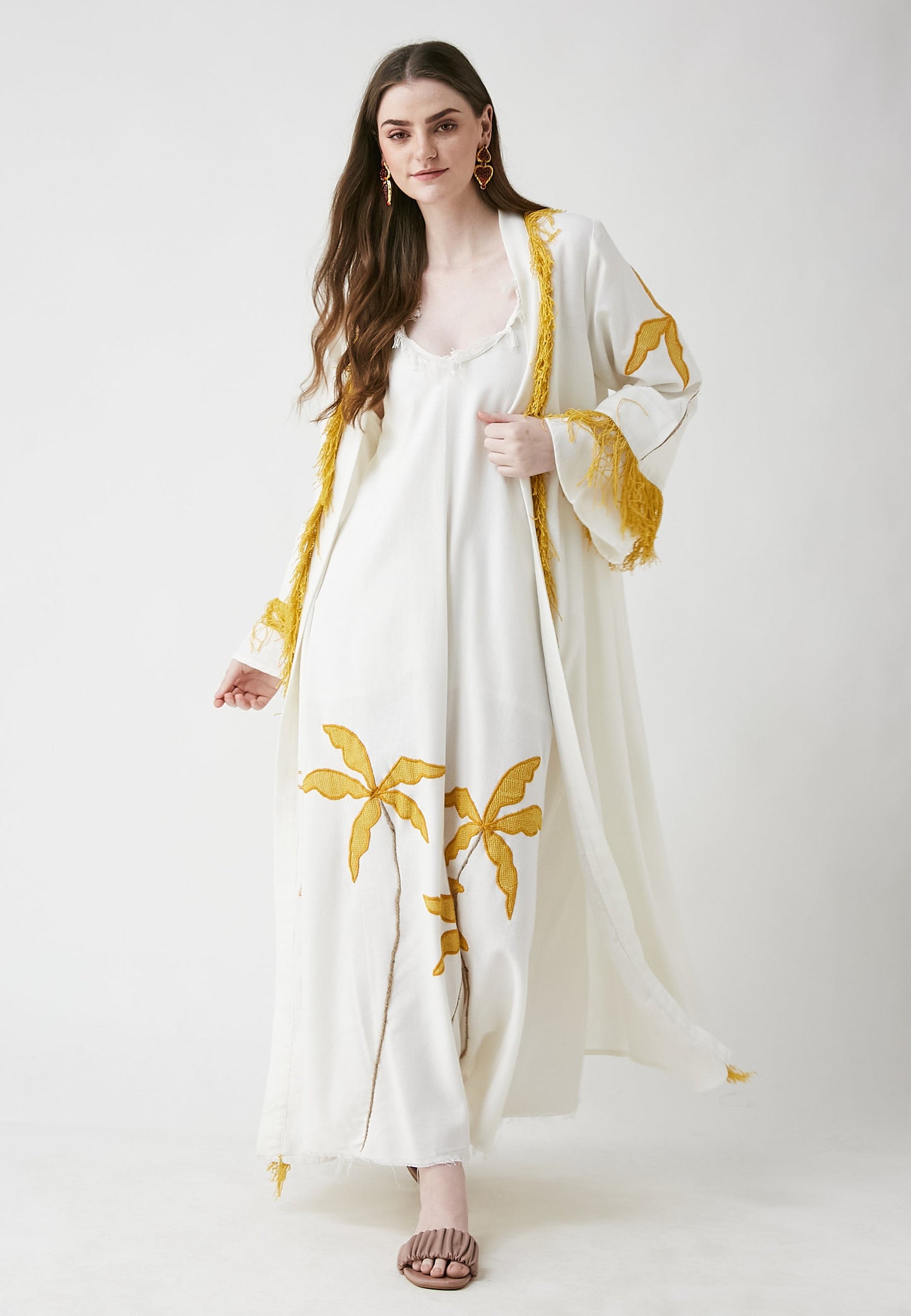 Horizon Long White Kimono