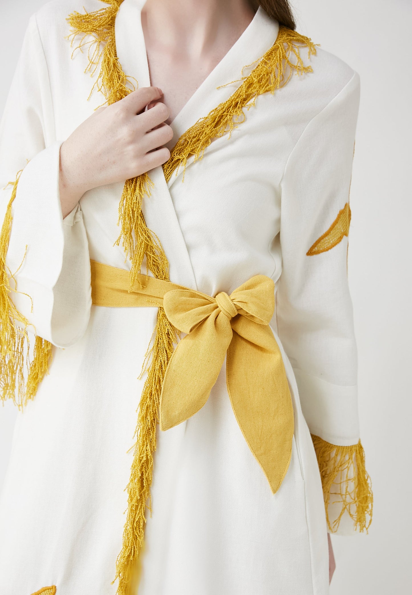 Horizon Long White Kimono