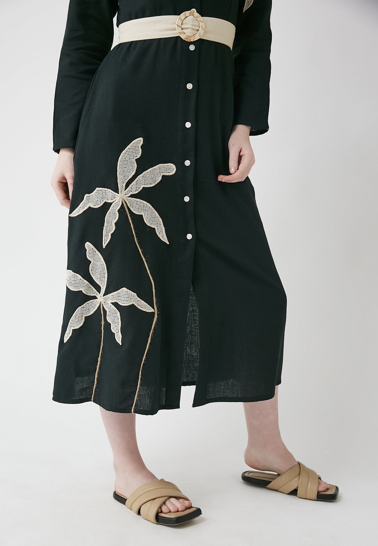 Meadow Black Shirt Dress