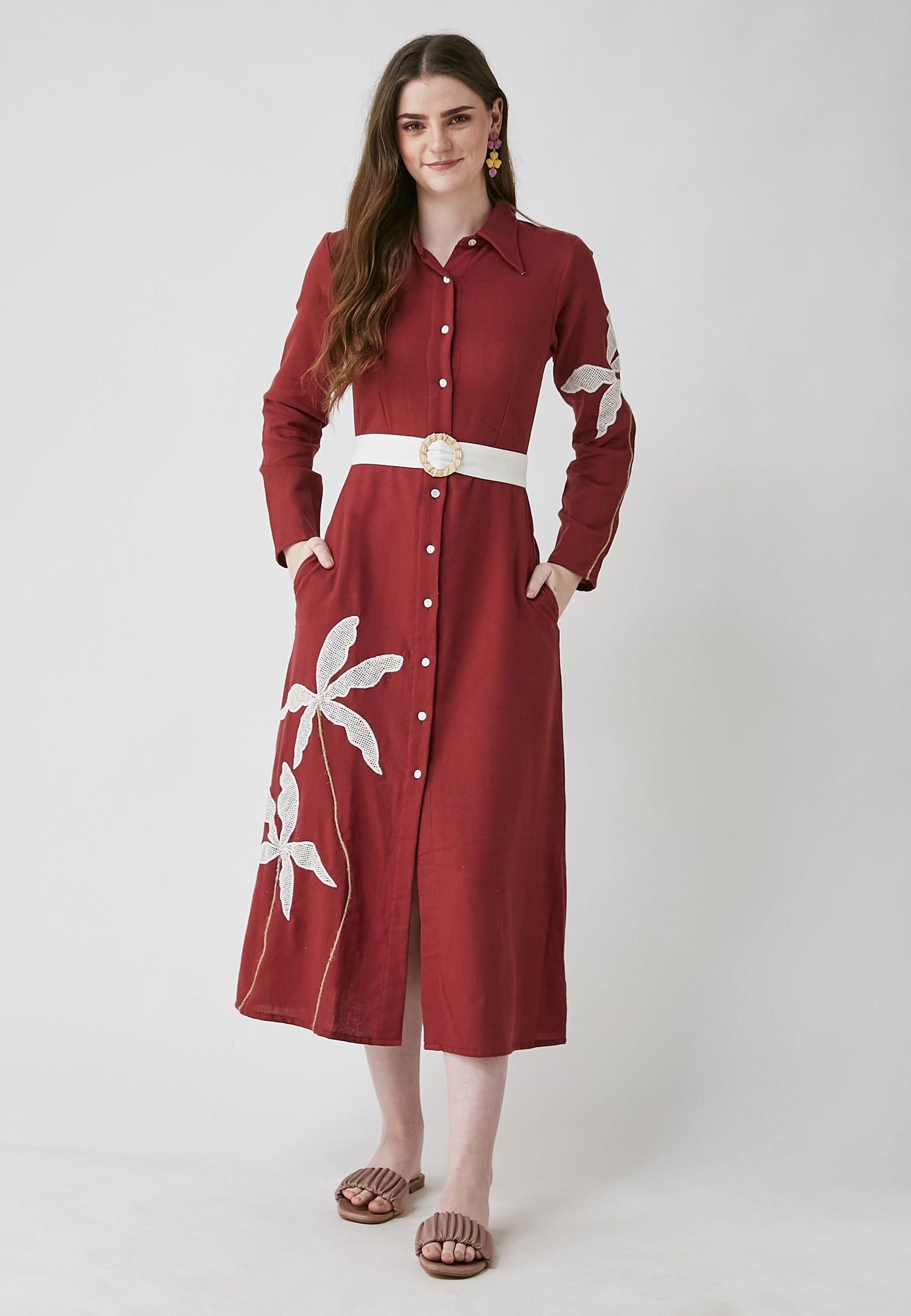 Meadow Cherry Shirt Dress