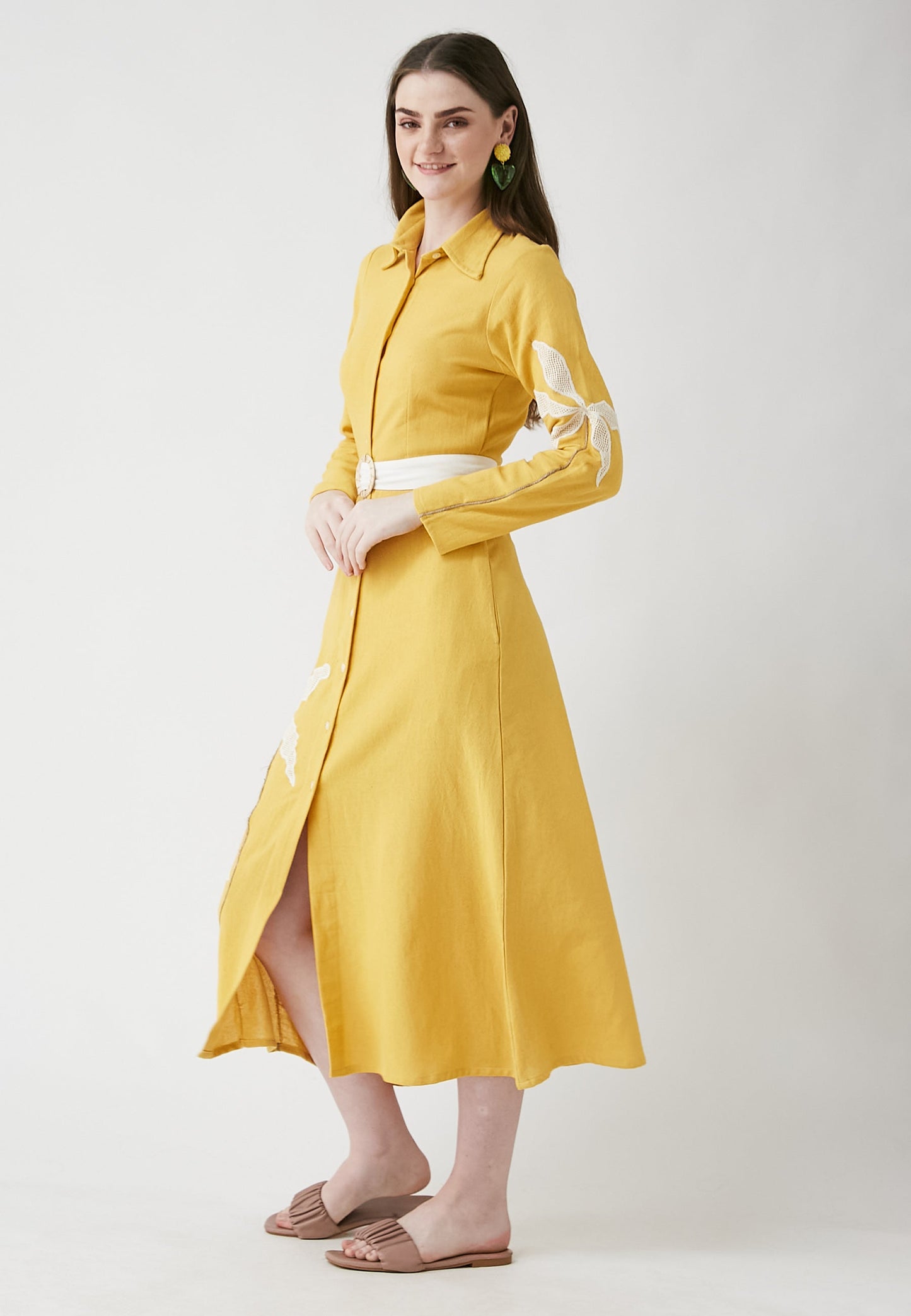 Meadow Mango Shirt Dress