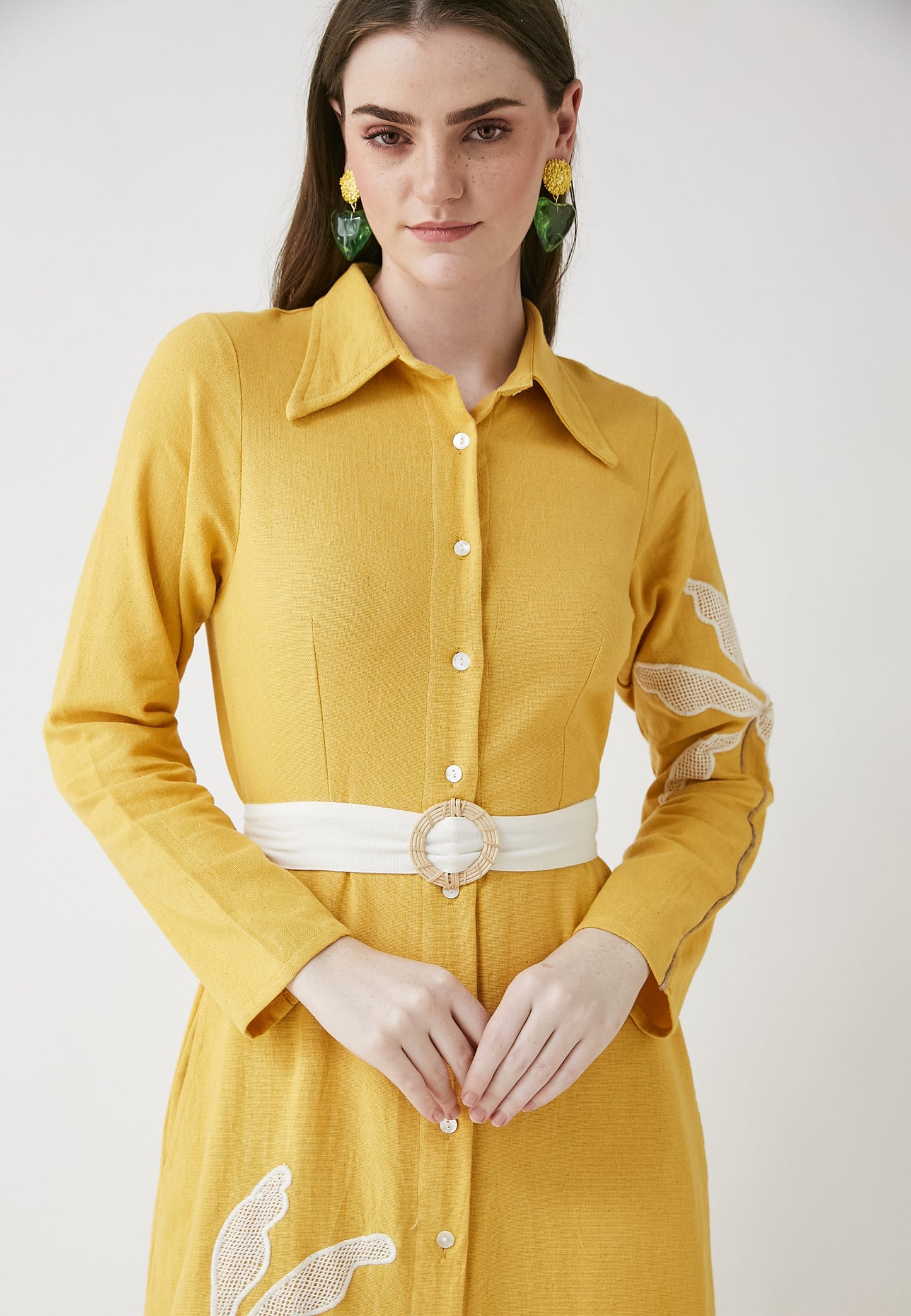 Meadow Mango Shirt Dress