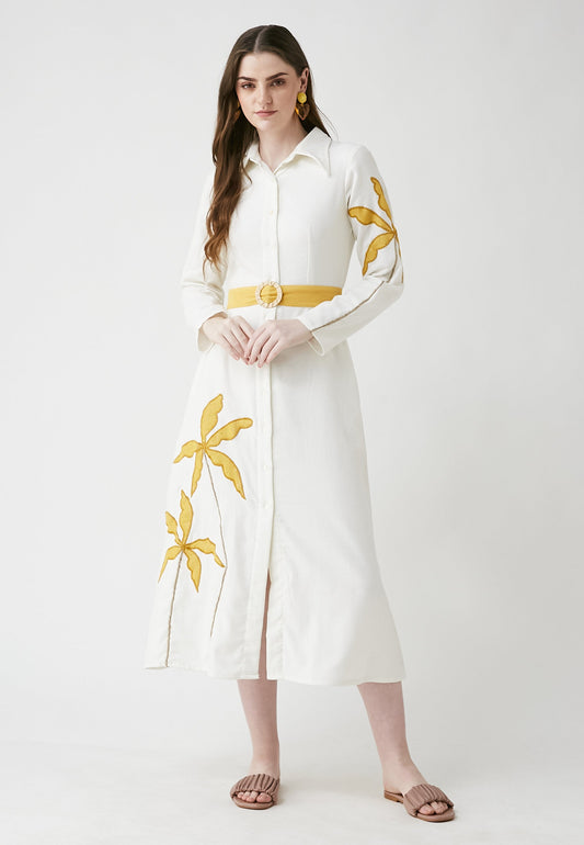 Meadow White Shirt Dress