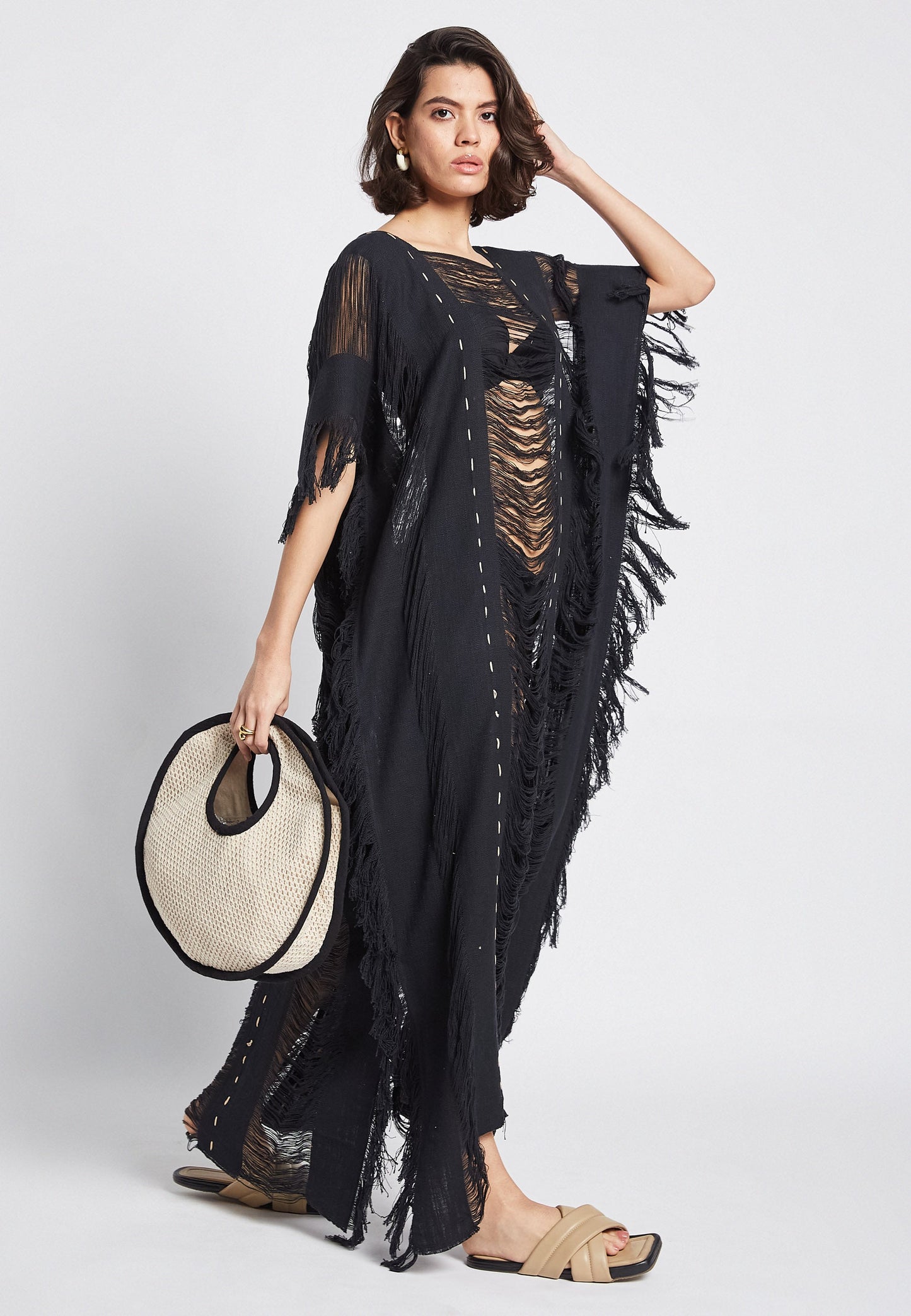 Orchid Black Poncho