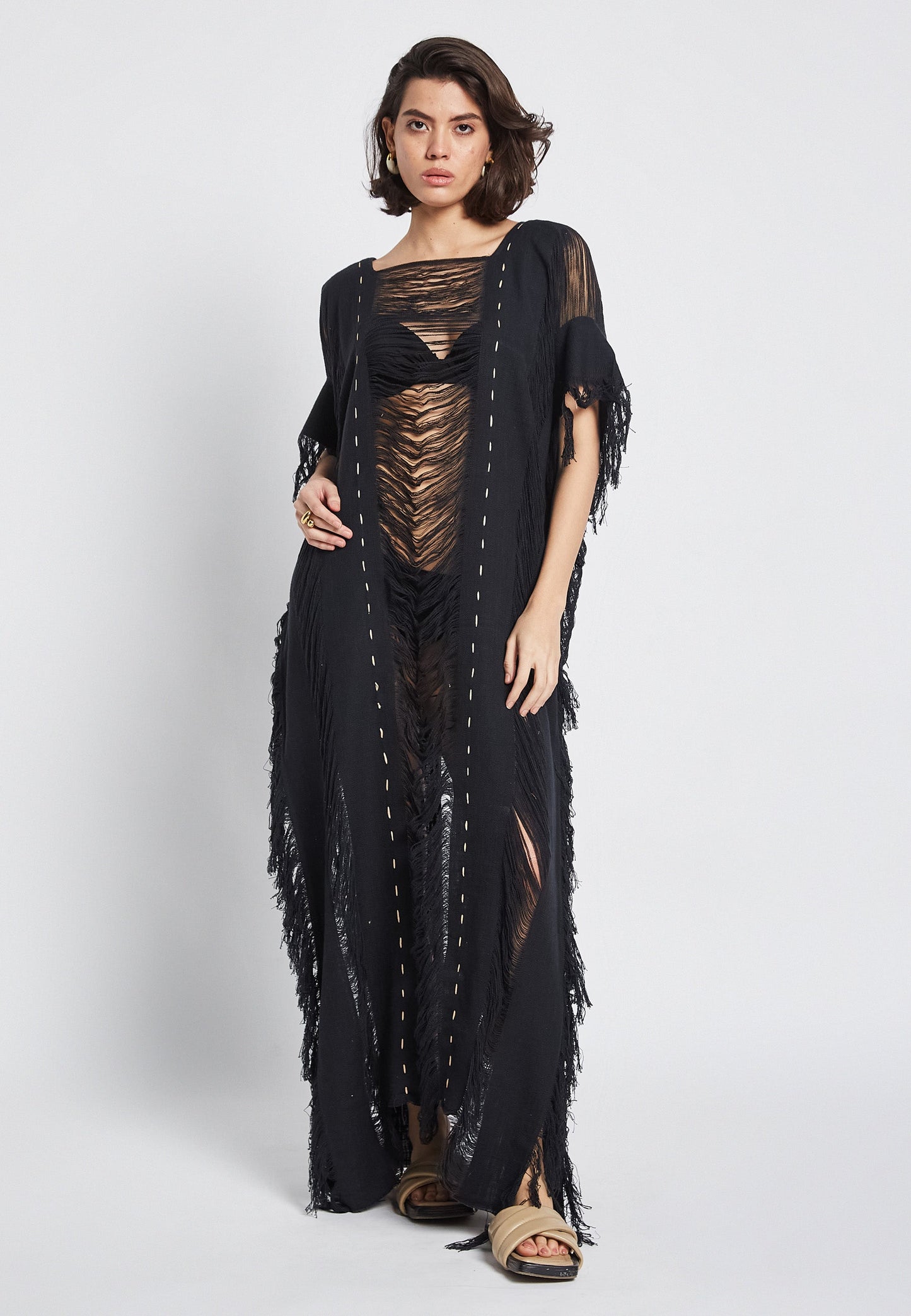 Orchid Black Poncho