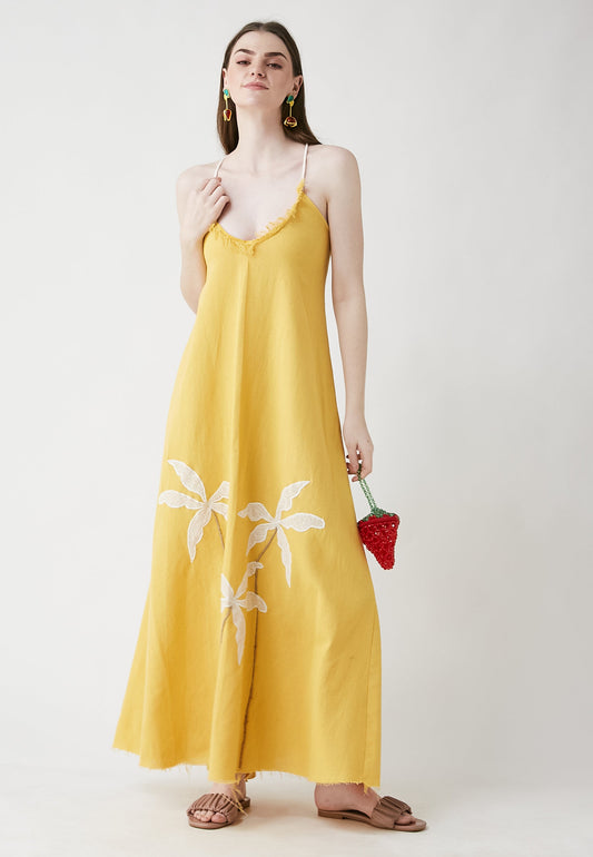 Tropical Long Mango Dress