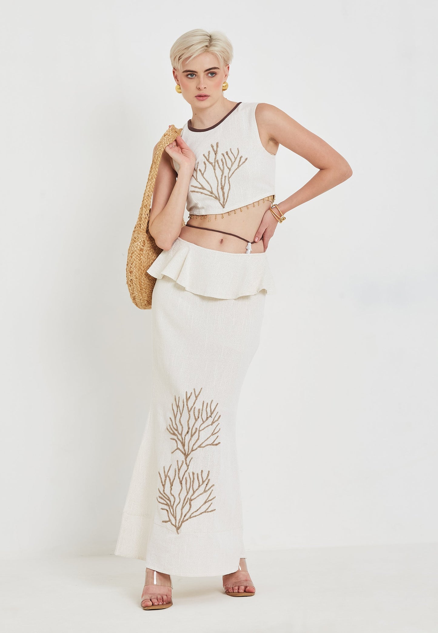 Falda Riviera blanca