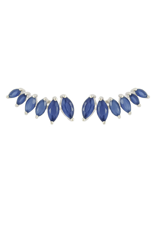 silver stepping earrings Bombay Sunset