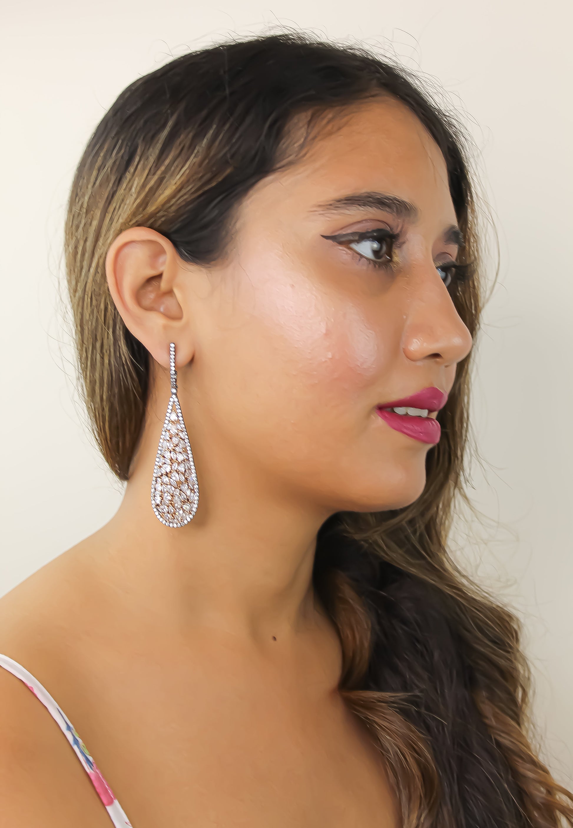 tear drop earrings 50 100 bridal bride bridesmaid bridesmaids Bombay Sunset