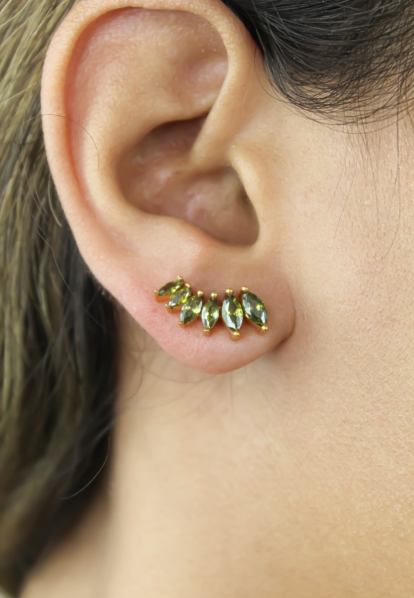 stepping stone earrings Bombay Sunset