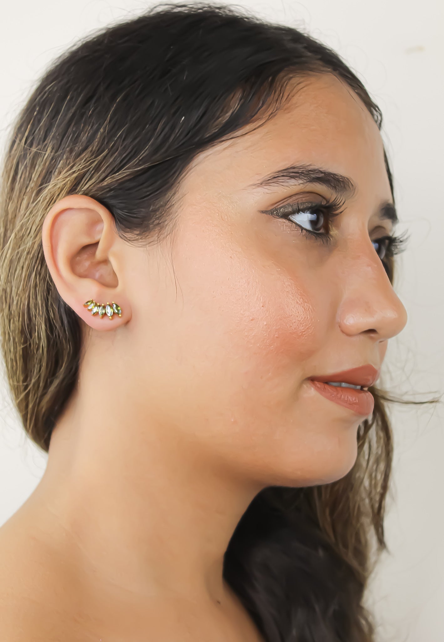 stepping stone earrings Bombay Sunset