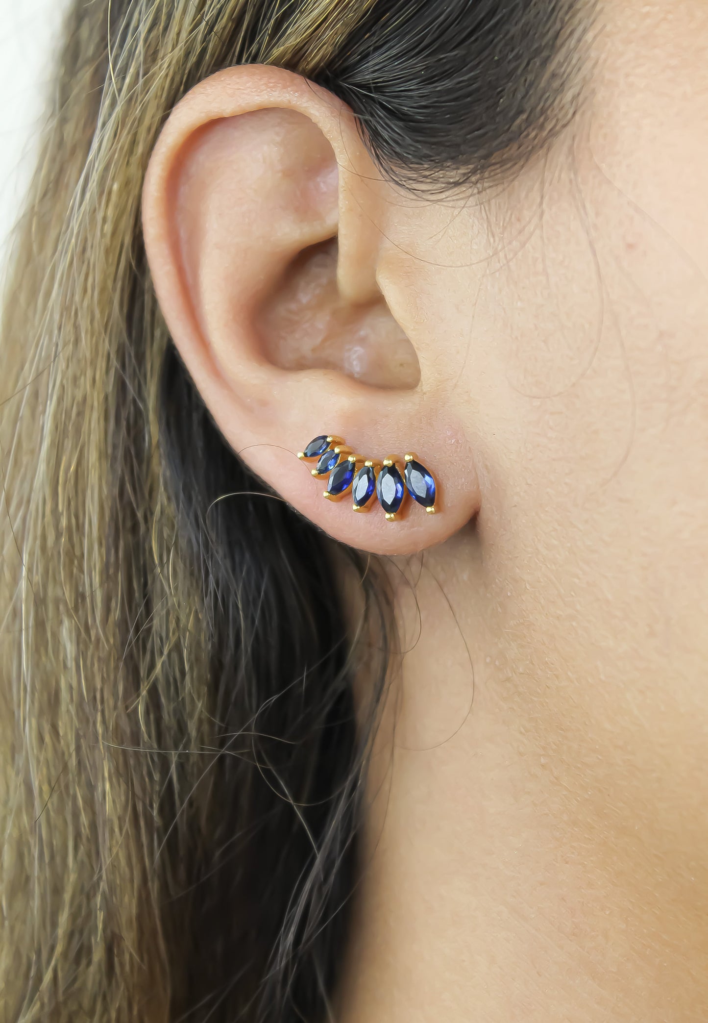 stepping stone earrings Bombay Sunset