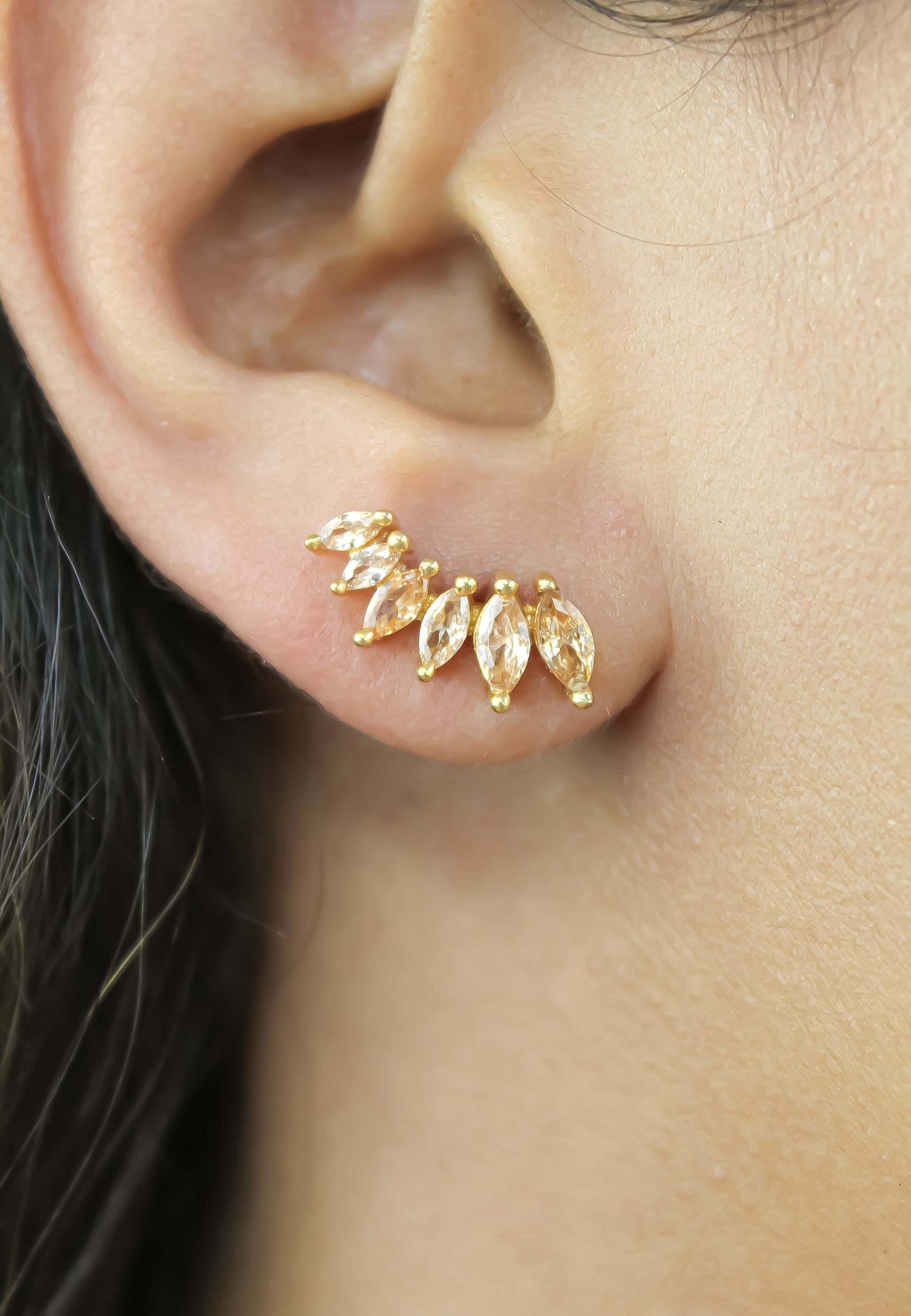 stepping stone earrings Bombay Sunset