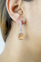 benares earrings below 50 boda copper medium pendientes novia Bombay Sunset