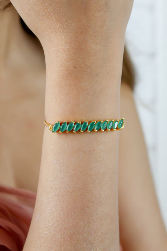 Crystal Spikes Bracelet Bombay Sunset