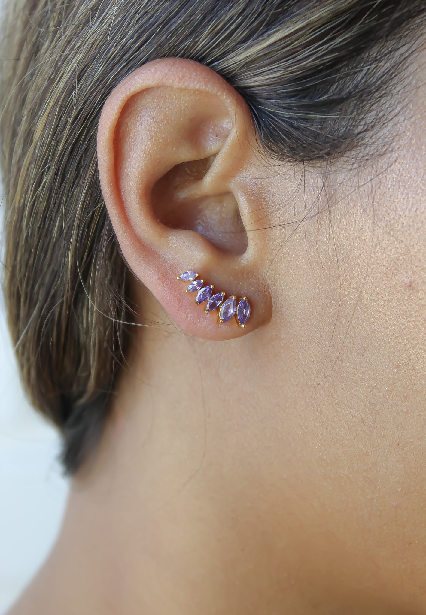 stepping stone earrings Bombay Sunset