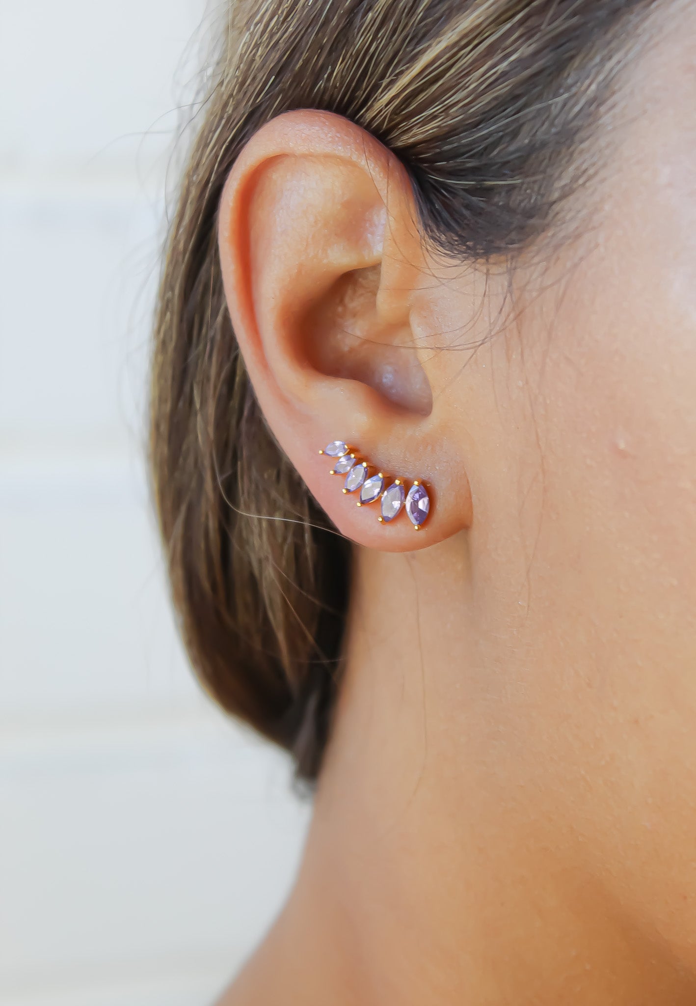 stepping stone earrings Bombay Sunset