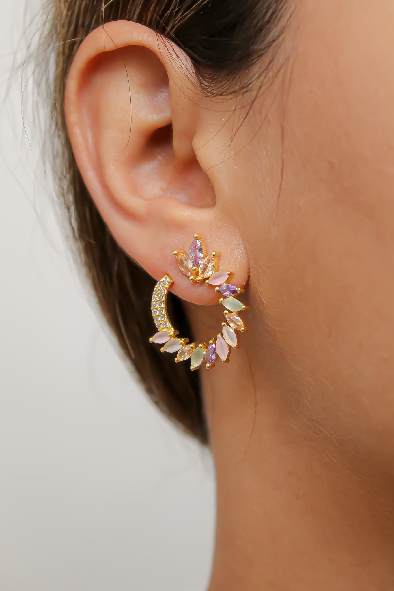 golden viper earrings Bombay Sunset