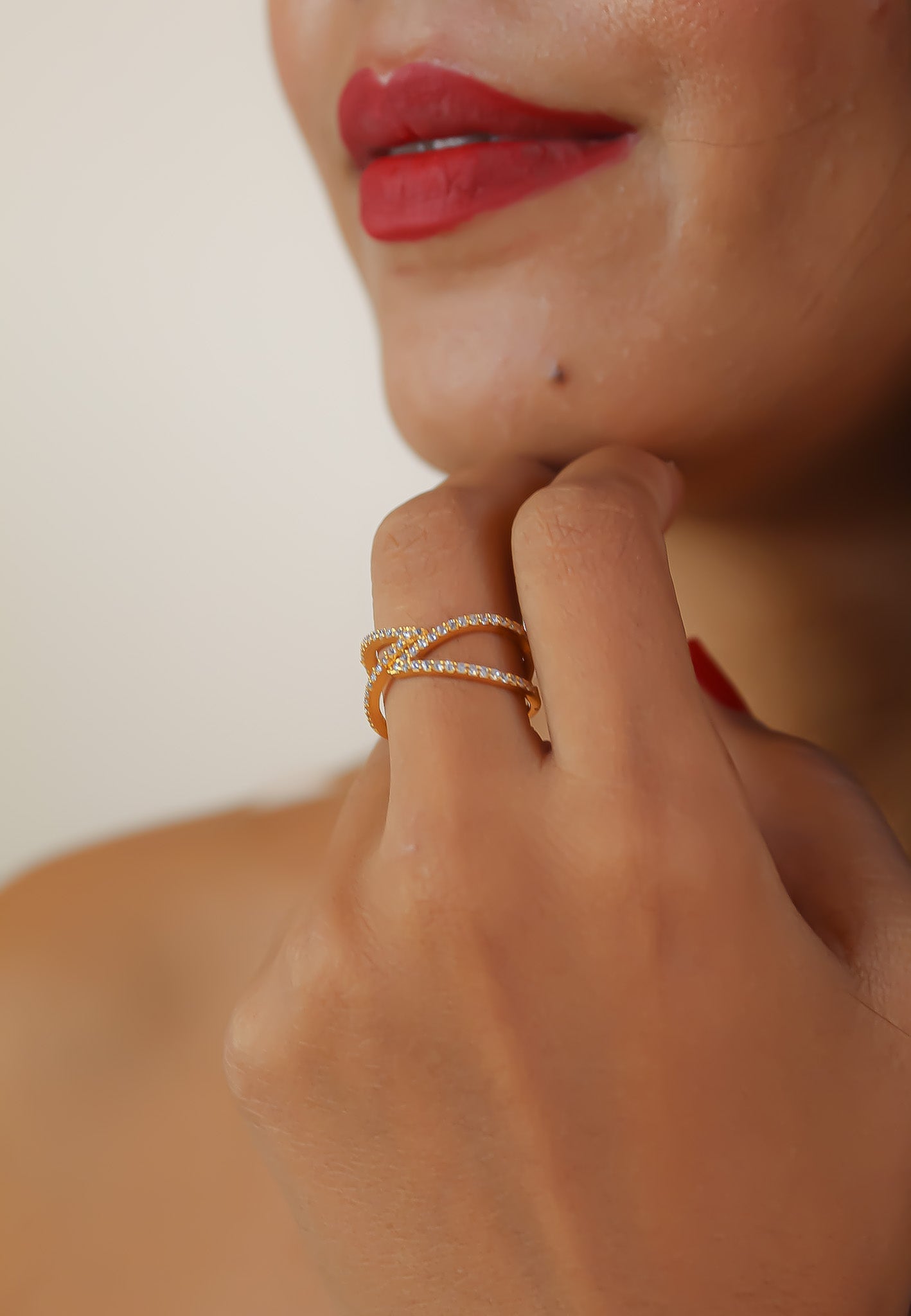 gold maldives x ring Bombay Sunset