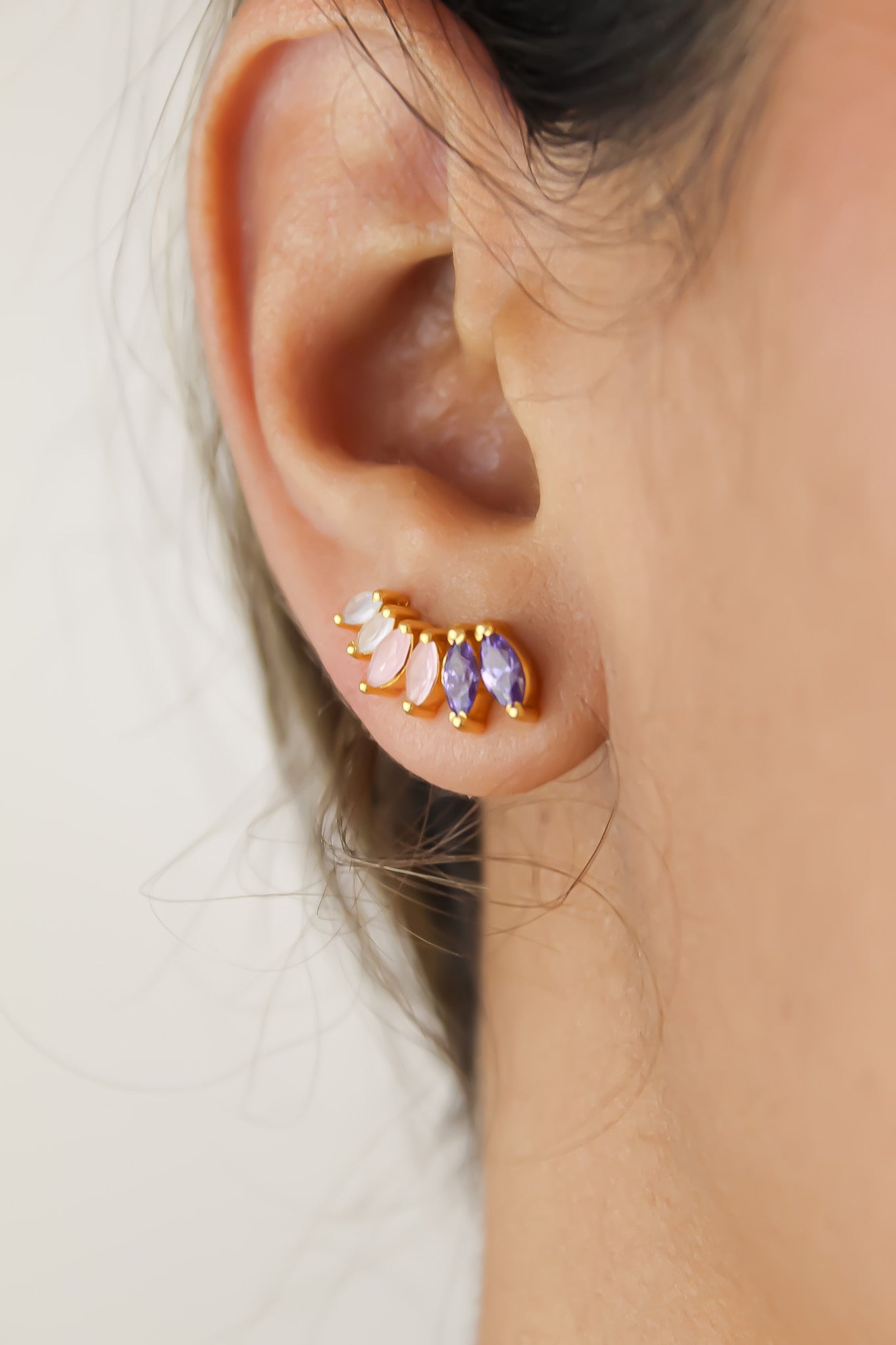 stepping stone earrings Bombay Sunset