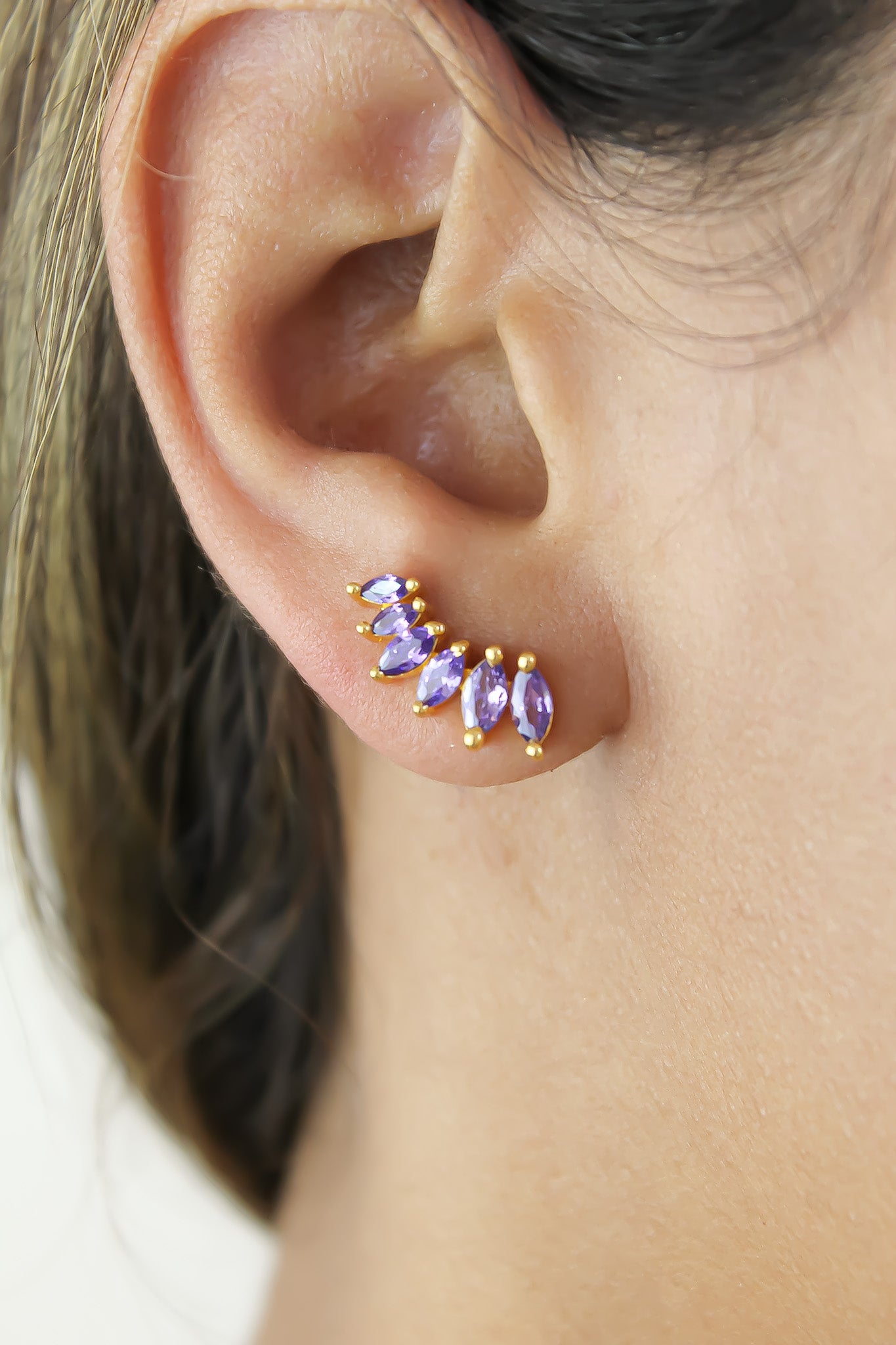 stepping stone earrings Bombay Sunset