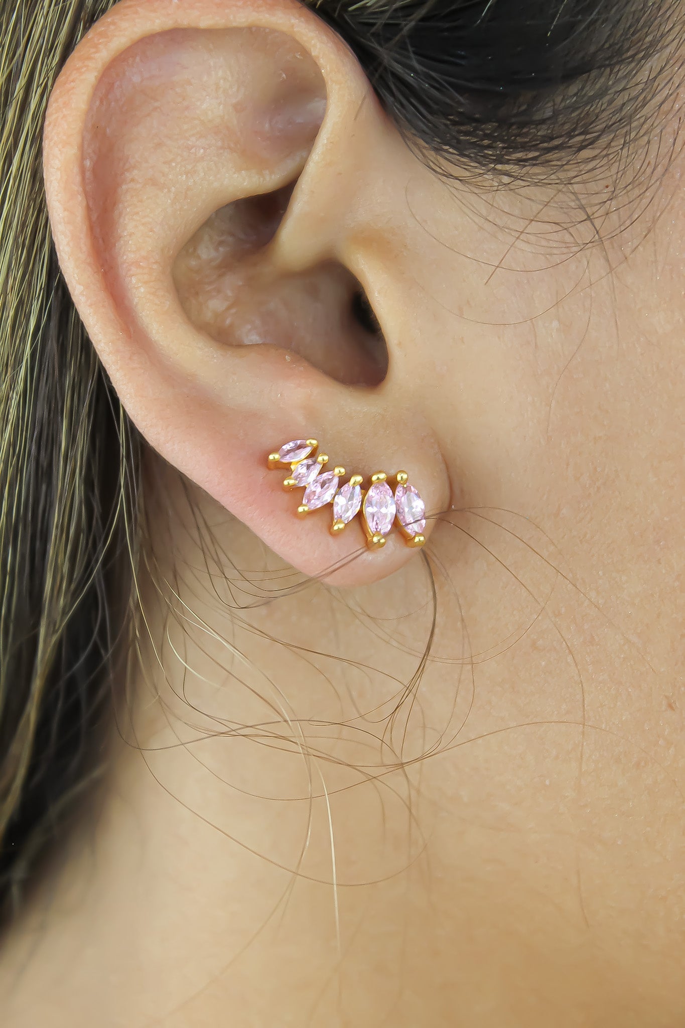 stepping stone earrings Bombay Sunset