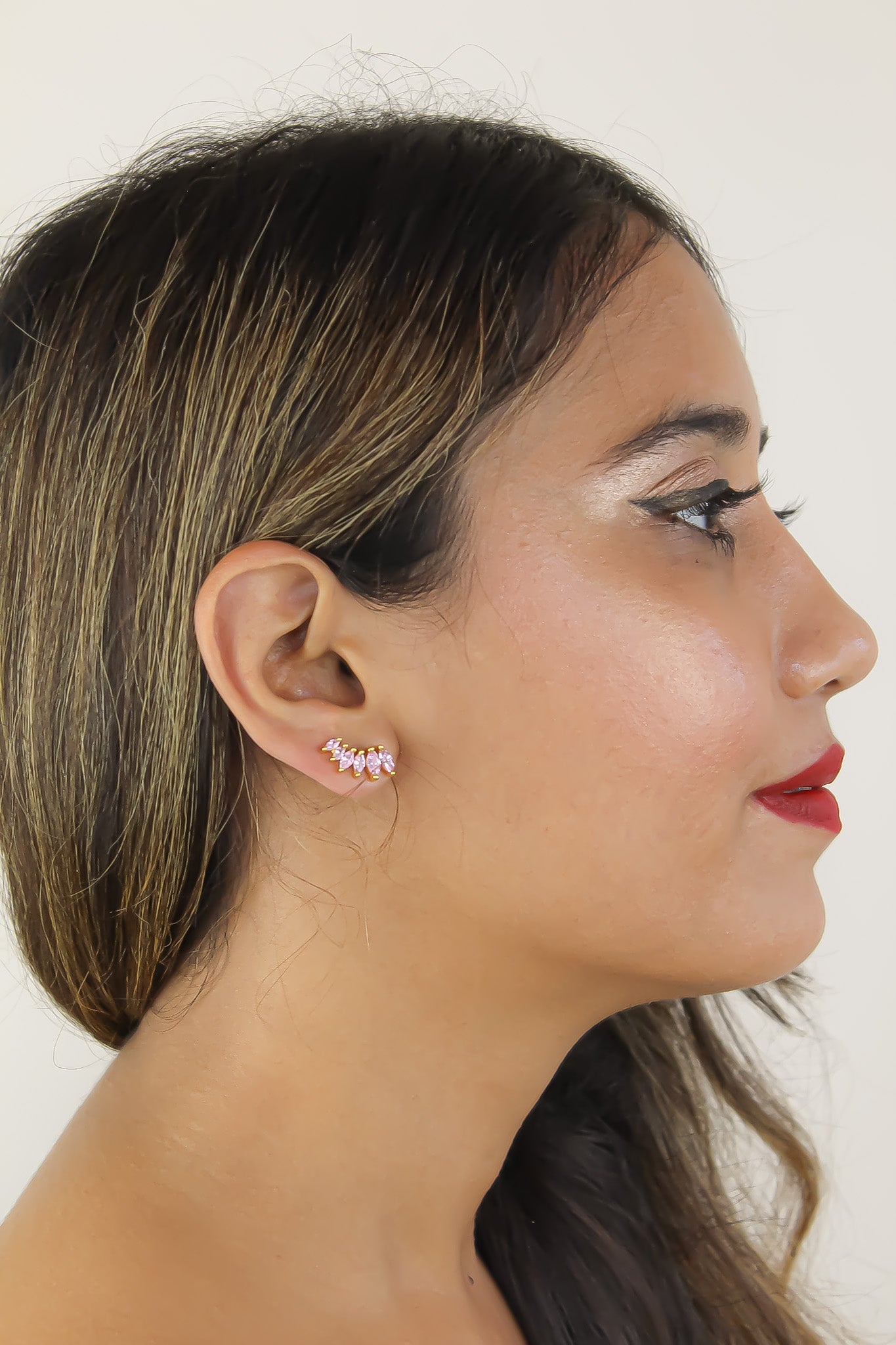 stepping stone earrings Bombay Sunset
