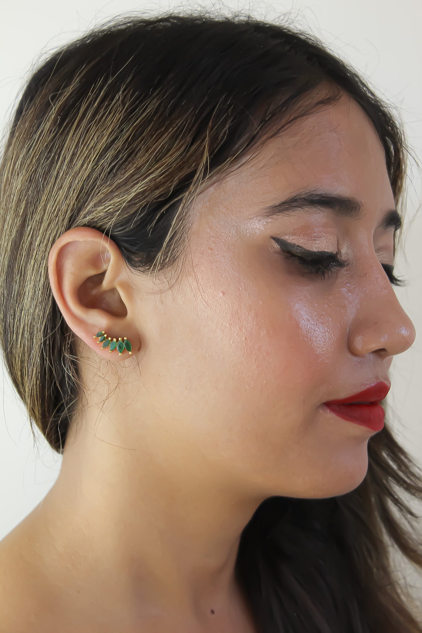 stepping stone earrings Bombay Sunset