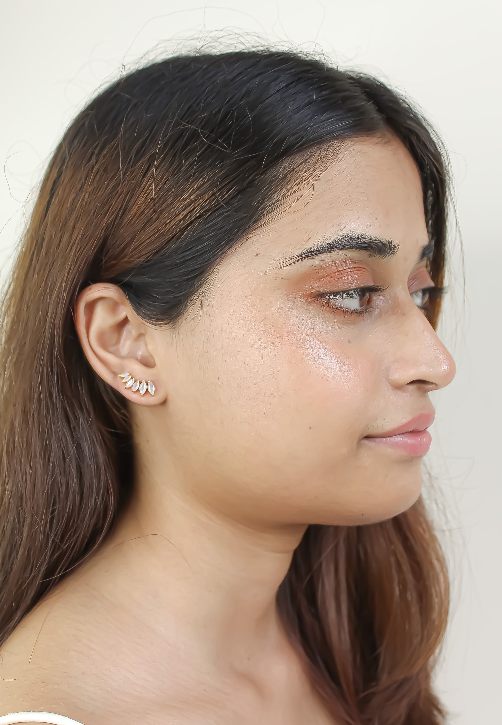stepping stone earrings Bombay Sunset
