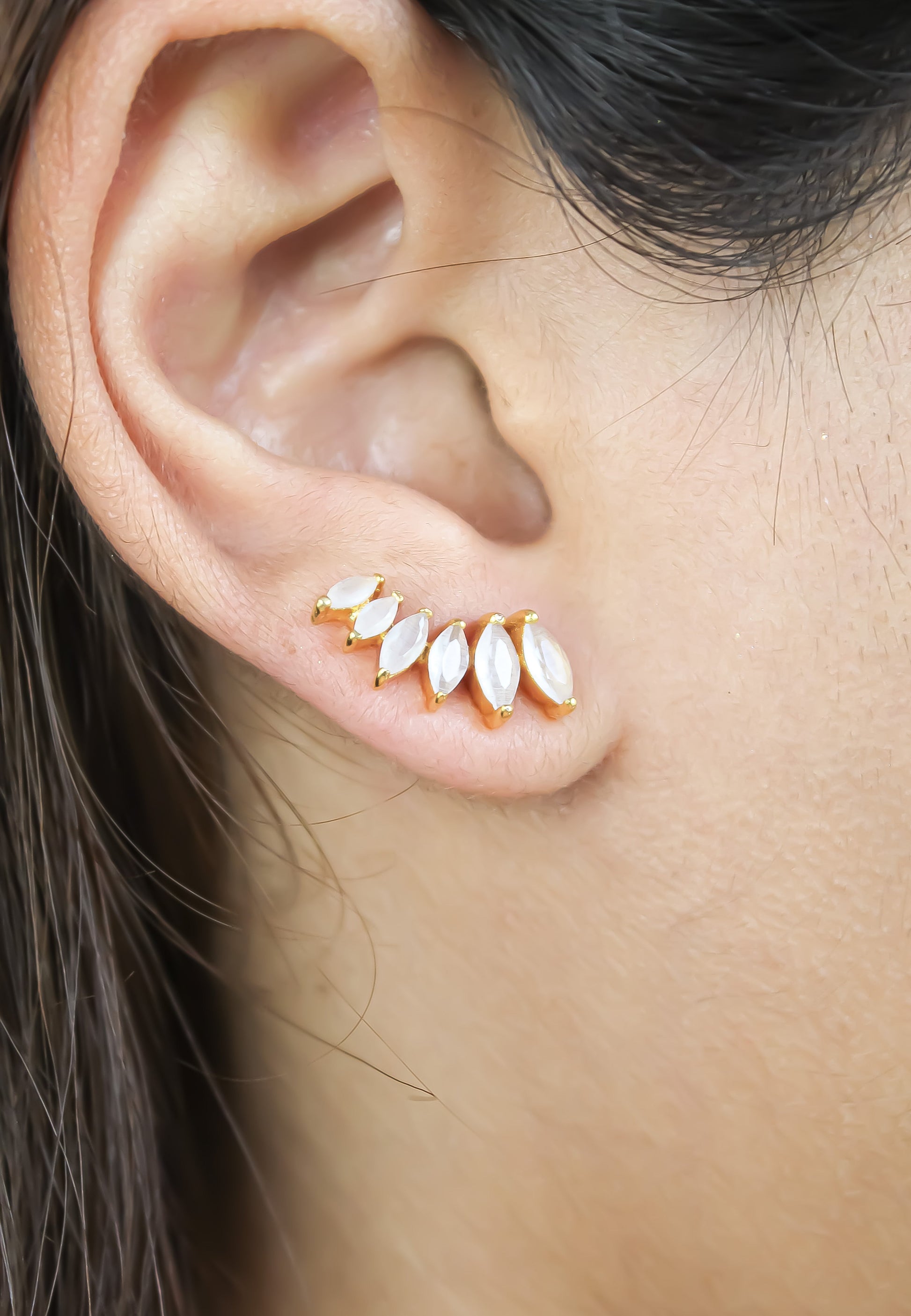 stepping stone earrings Bombay Sunset